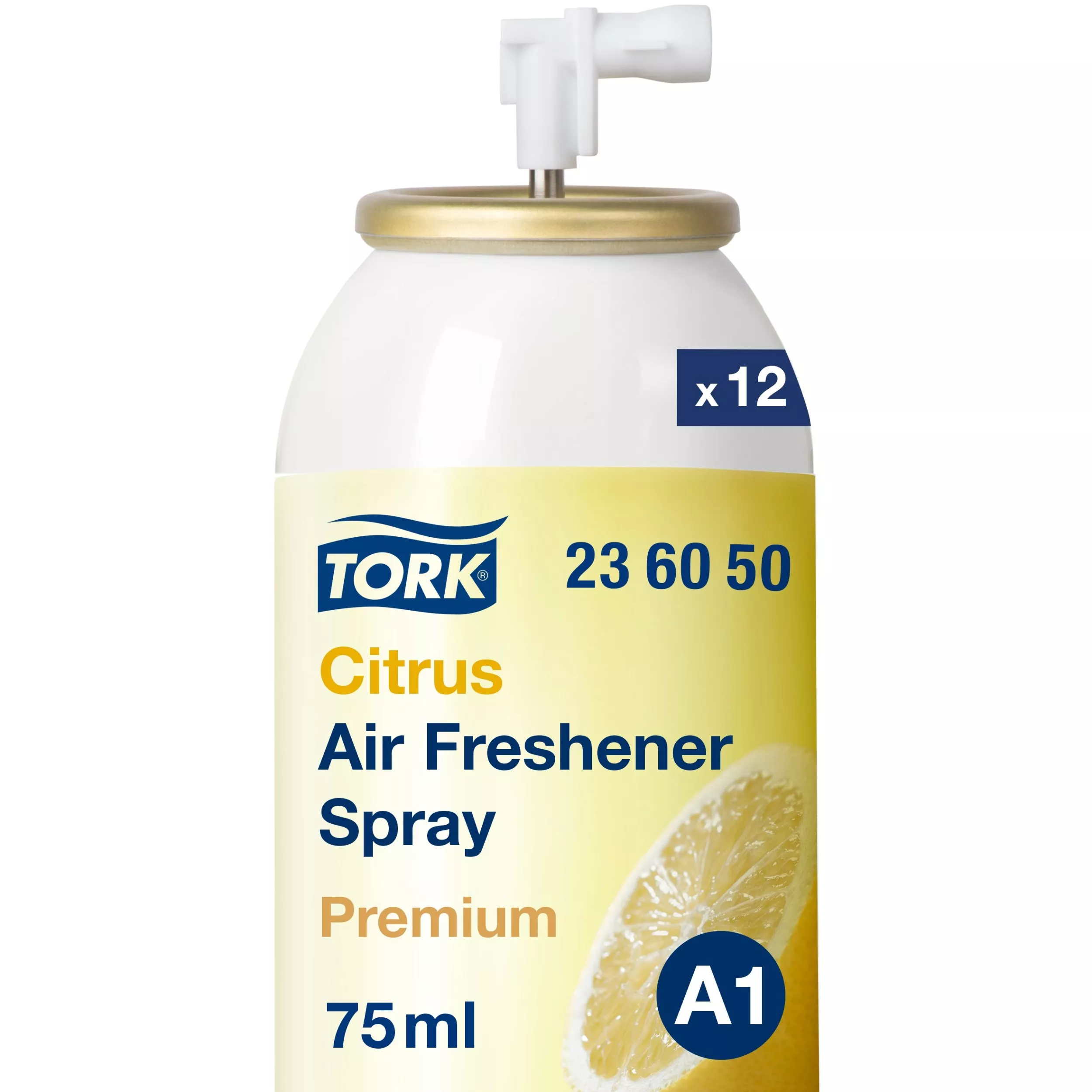 Tork Lufterfrischer Spray mit Zitrusduft A1, Flexible Einstellung, 12 Nachfüllungen, 236050