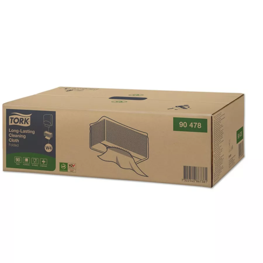 Tork Langlebige Reinigungstücher Weiß W4, Mehrzweck, 5 × 90 Tücher, 90478