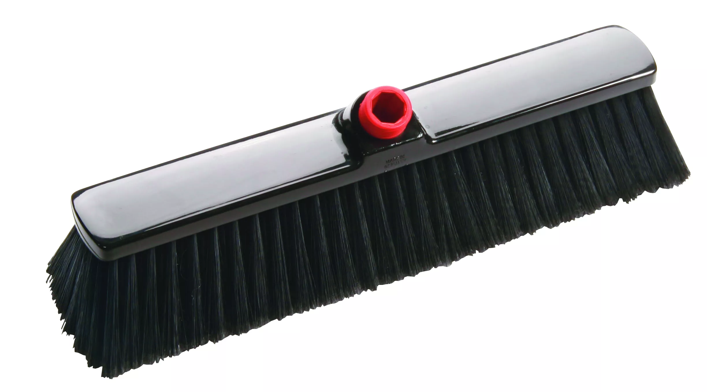 Bürstenkopf, Schrubber, Schaftloser Kopf, Gummieinsatz, Schwarz