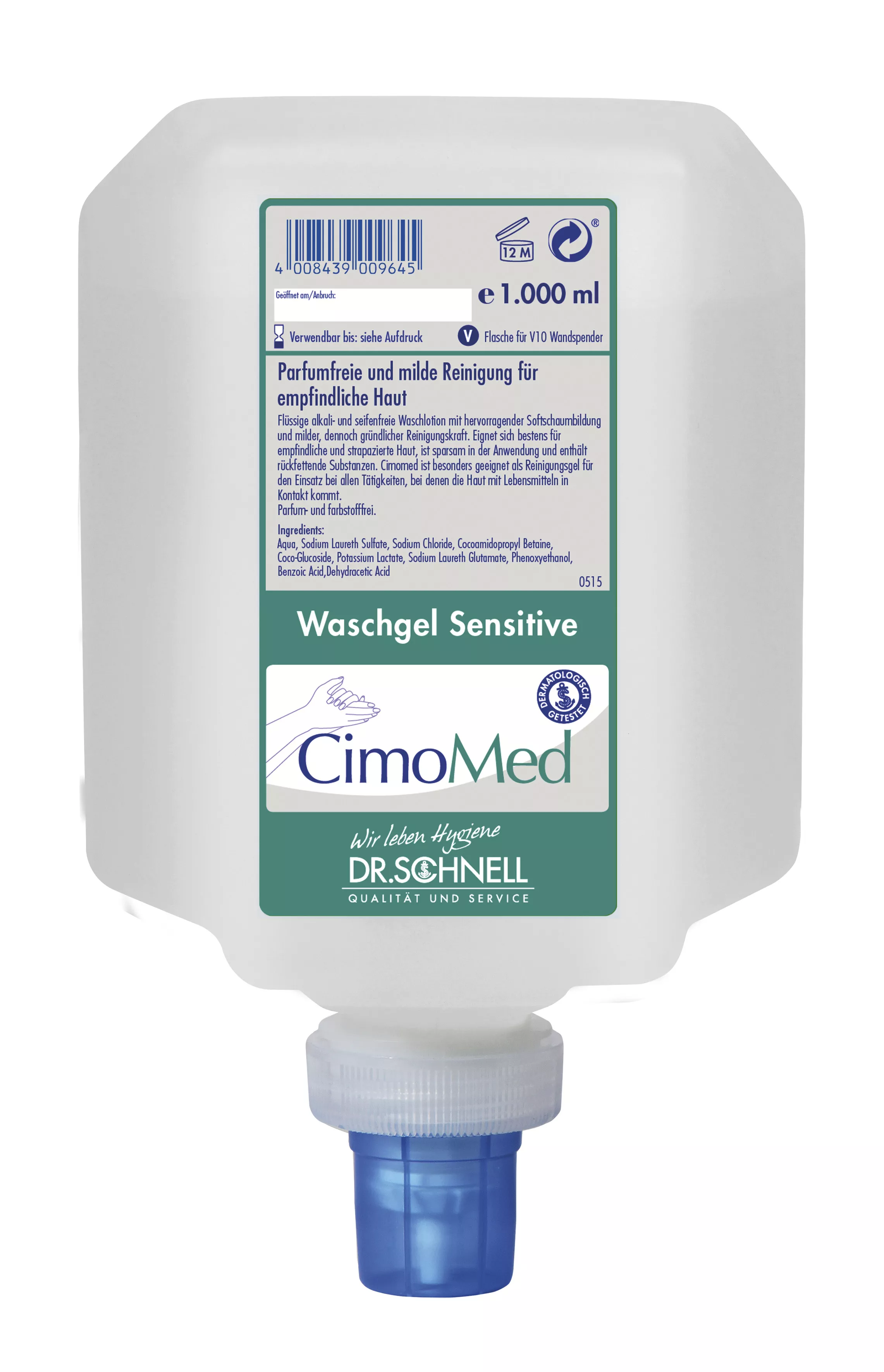 Waschgel, Sensitive, Hygiene, Flasche, 1.000 ml