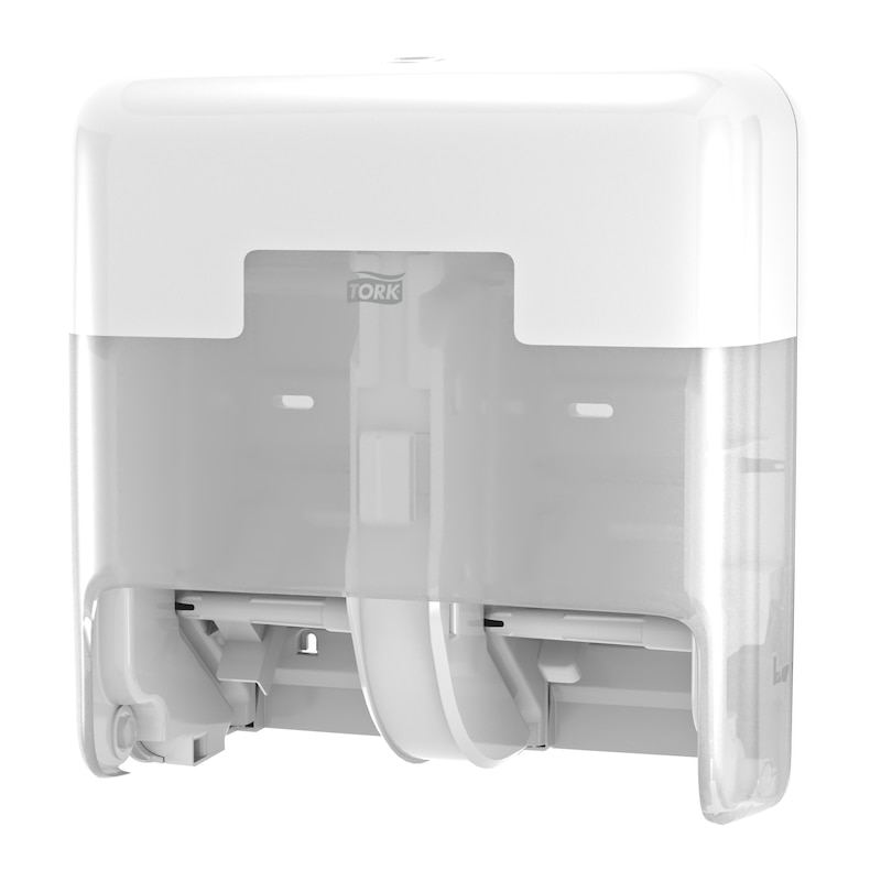 Tork OptiServe® Doppelrollenspender für Hülsenloses Toilettenpapier weiß T7