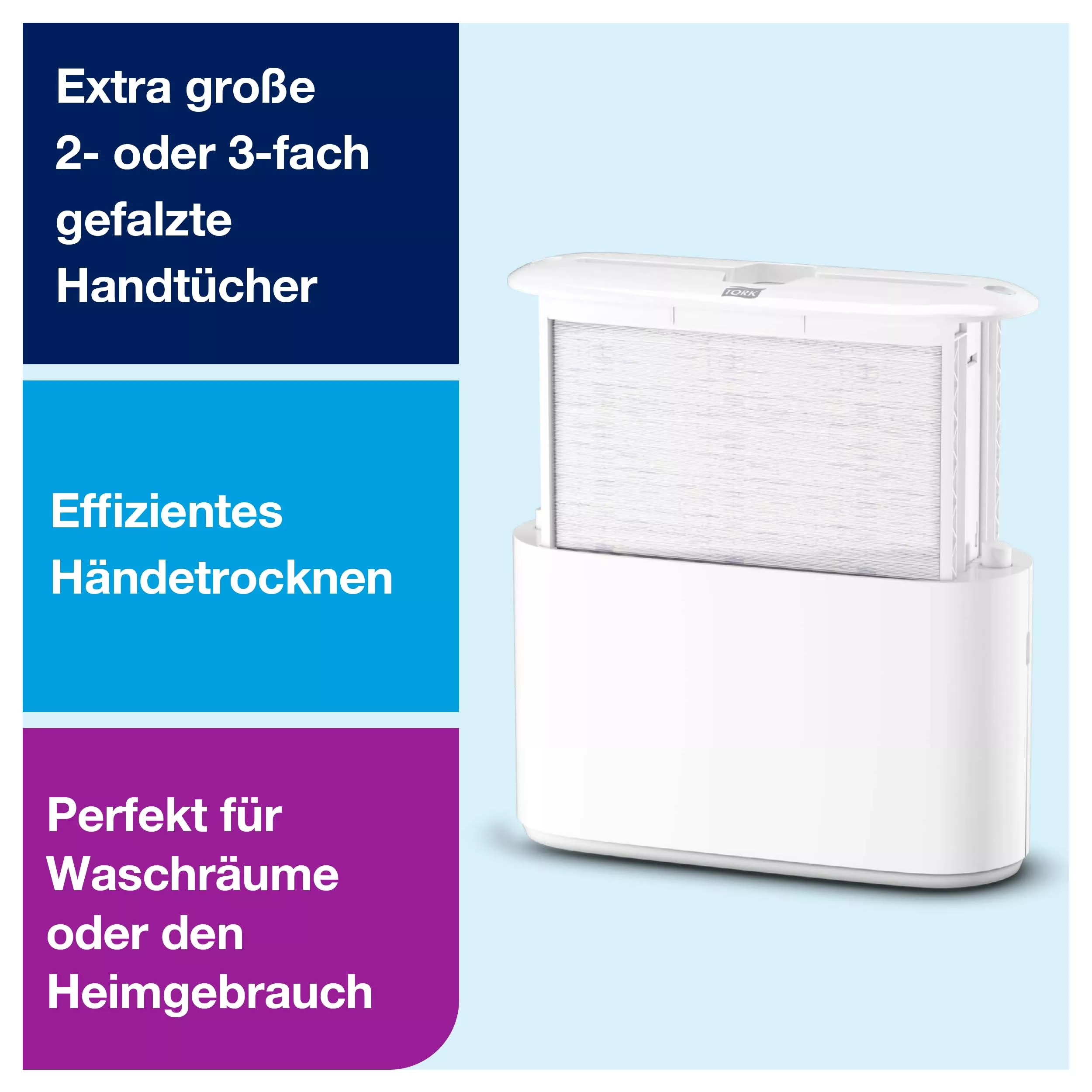 Tork Xpress® Tischspender für Multifold-Handtücher Weiß H2, Einzeltuchentnahme, Elevation Design, 552200