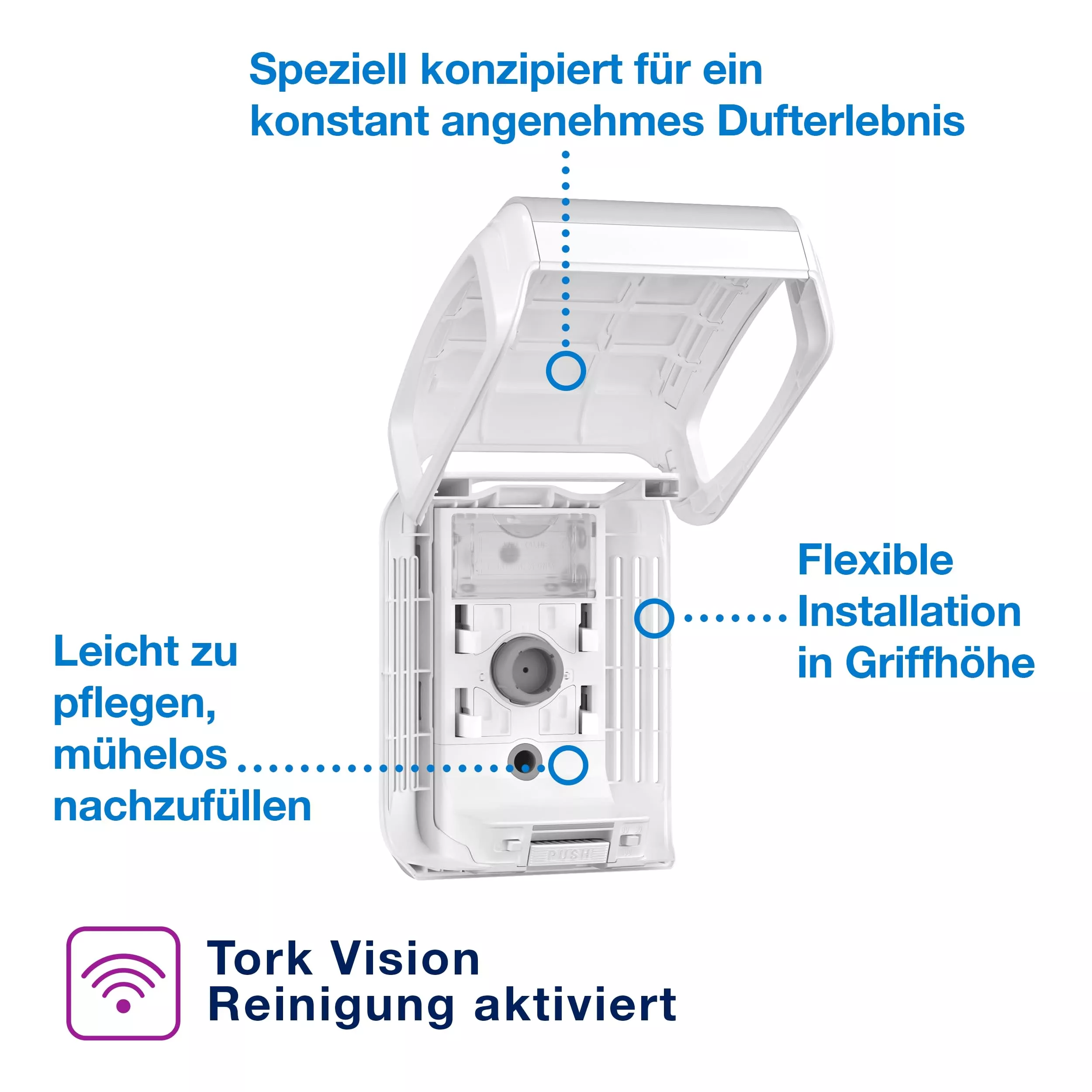 Tork Spender für kontinuierlichen Lufterfrischer Weiß A3, Elevation Design, 256010