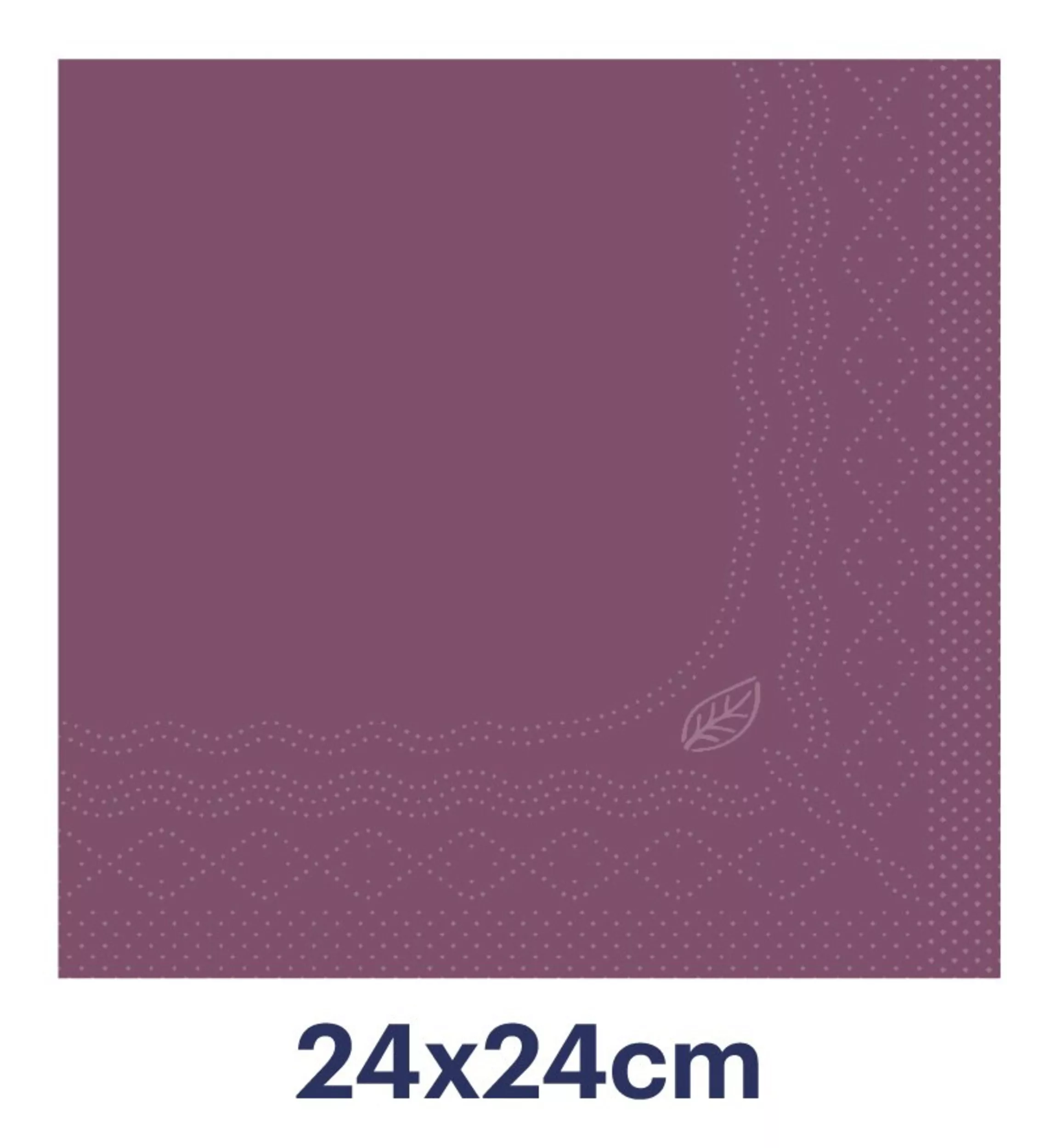 Tork Cocktailservietten Violett, 1/4-Falz, 2-lagig, 24 cm × 24 cm, 12 × 200 Servietten, 477833