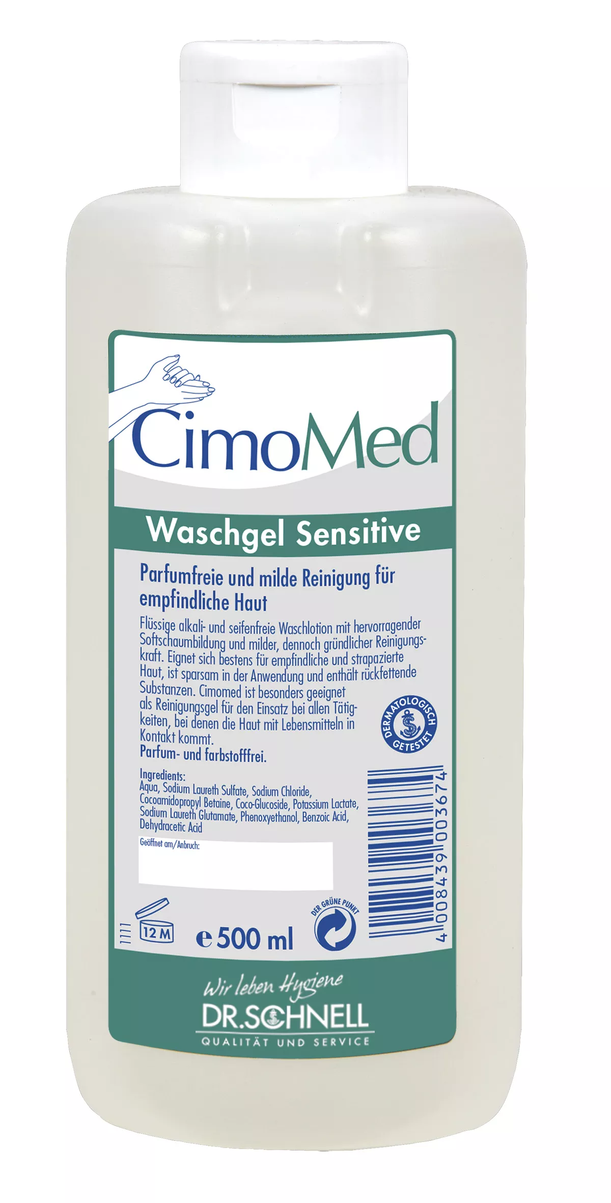 Waschgel, Sensitive, 500 ml, parfumfrei, Hautpflege