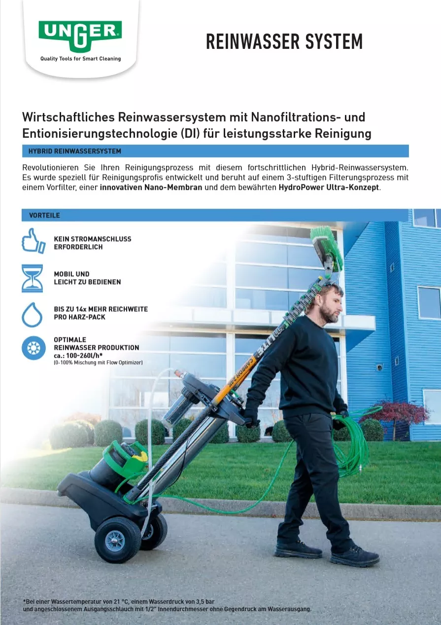 Unger HydroPower Nano Filter Basis mit Ultra DI-Filter NANOD