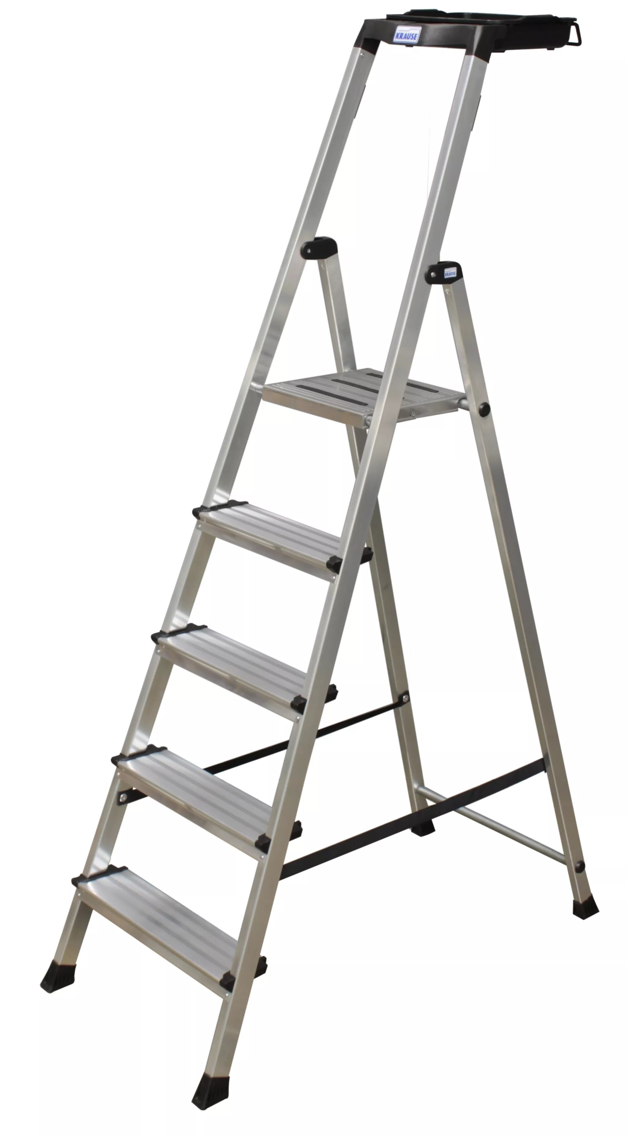 Krause Stufenstehleiter "Secury" mit Multigrip 5 Stufen