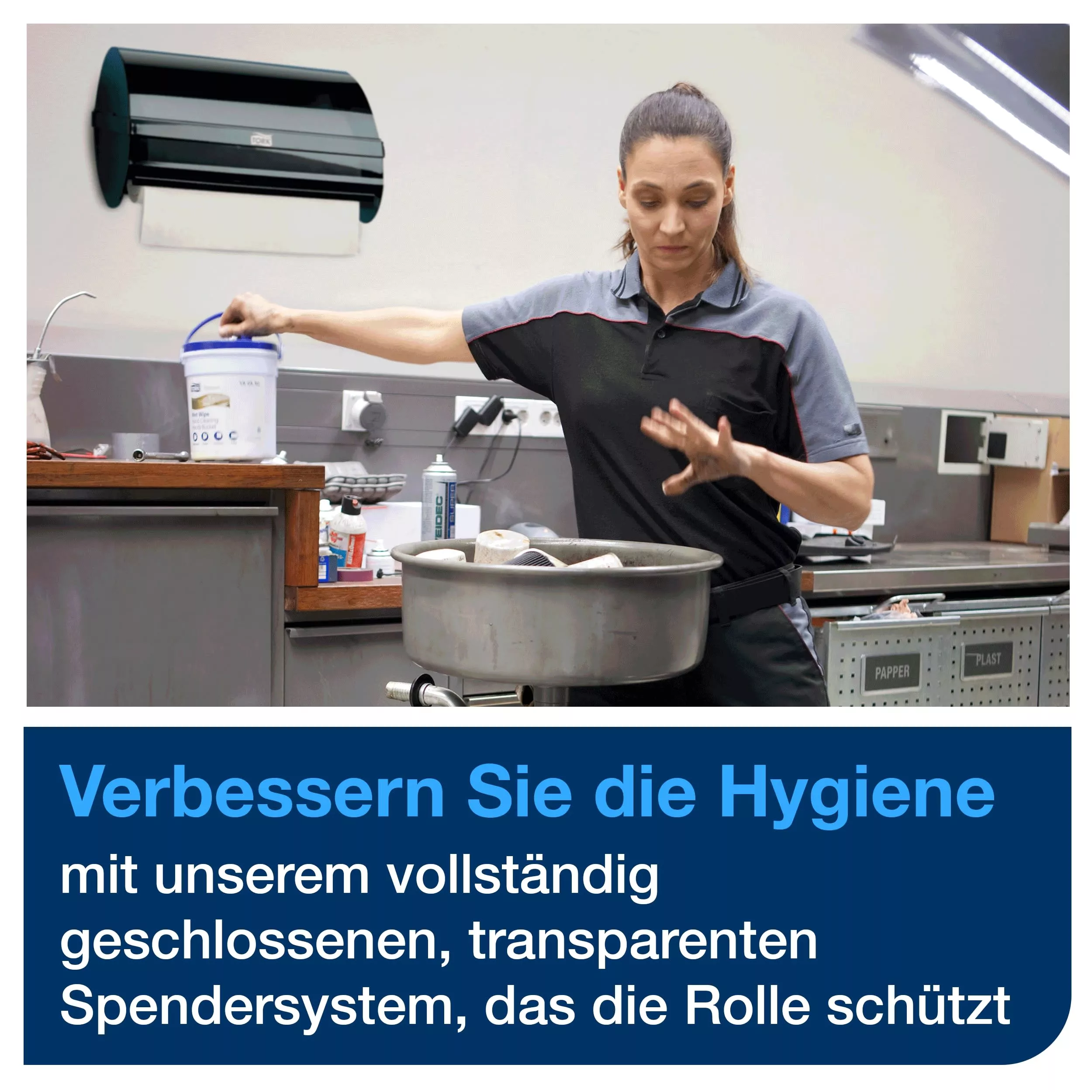 Tork Starke Mehrzweck-Papierwischtücher Grün W5, Saugfähig, 10 × 200 Blatt, 129255