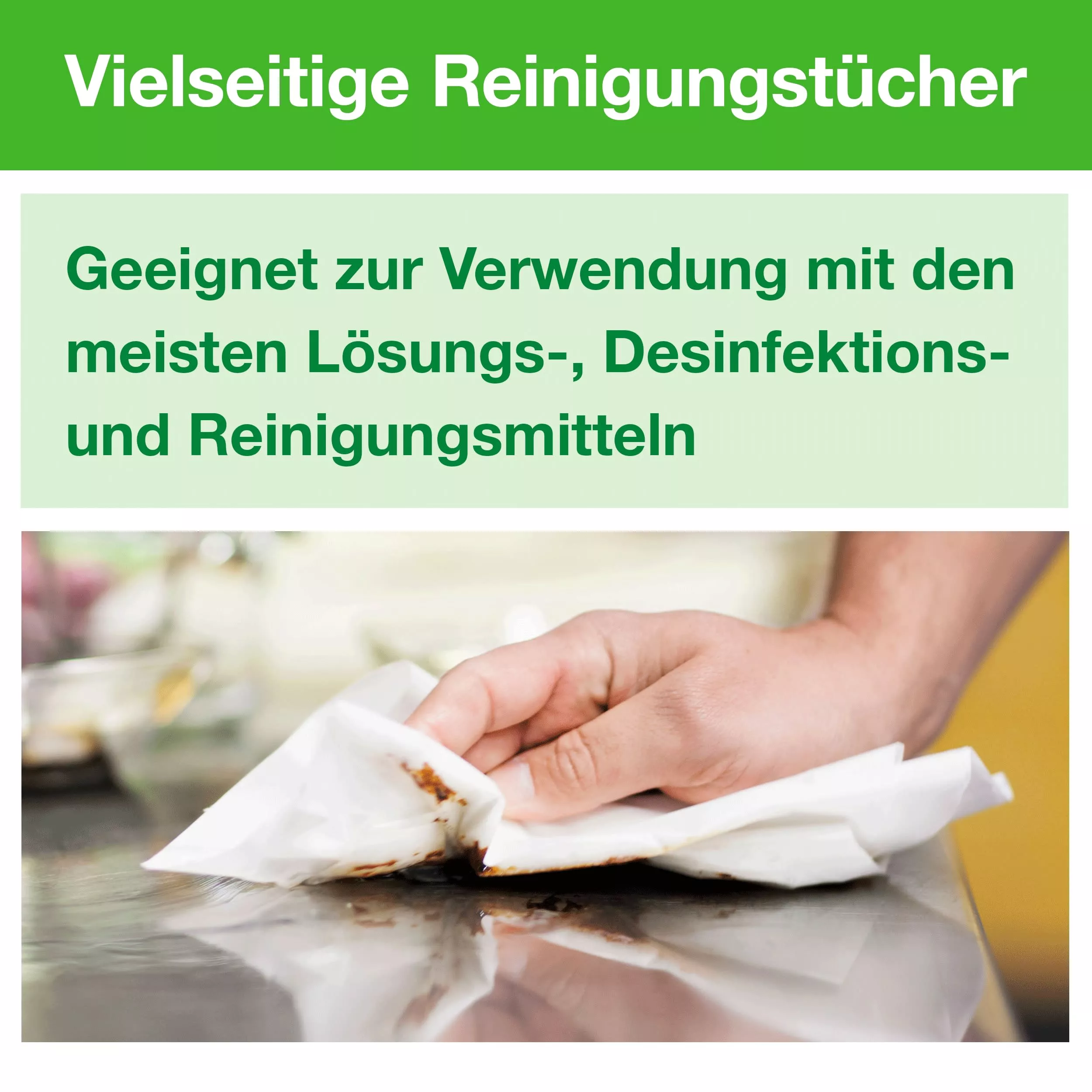 Tork Langlebige Reinigungstücher Weiß W8, gefaltet, für Lösungsmittel geeignet, 8 × 50 Tücher, 90145