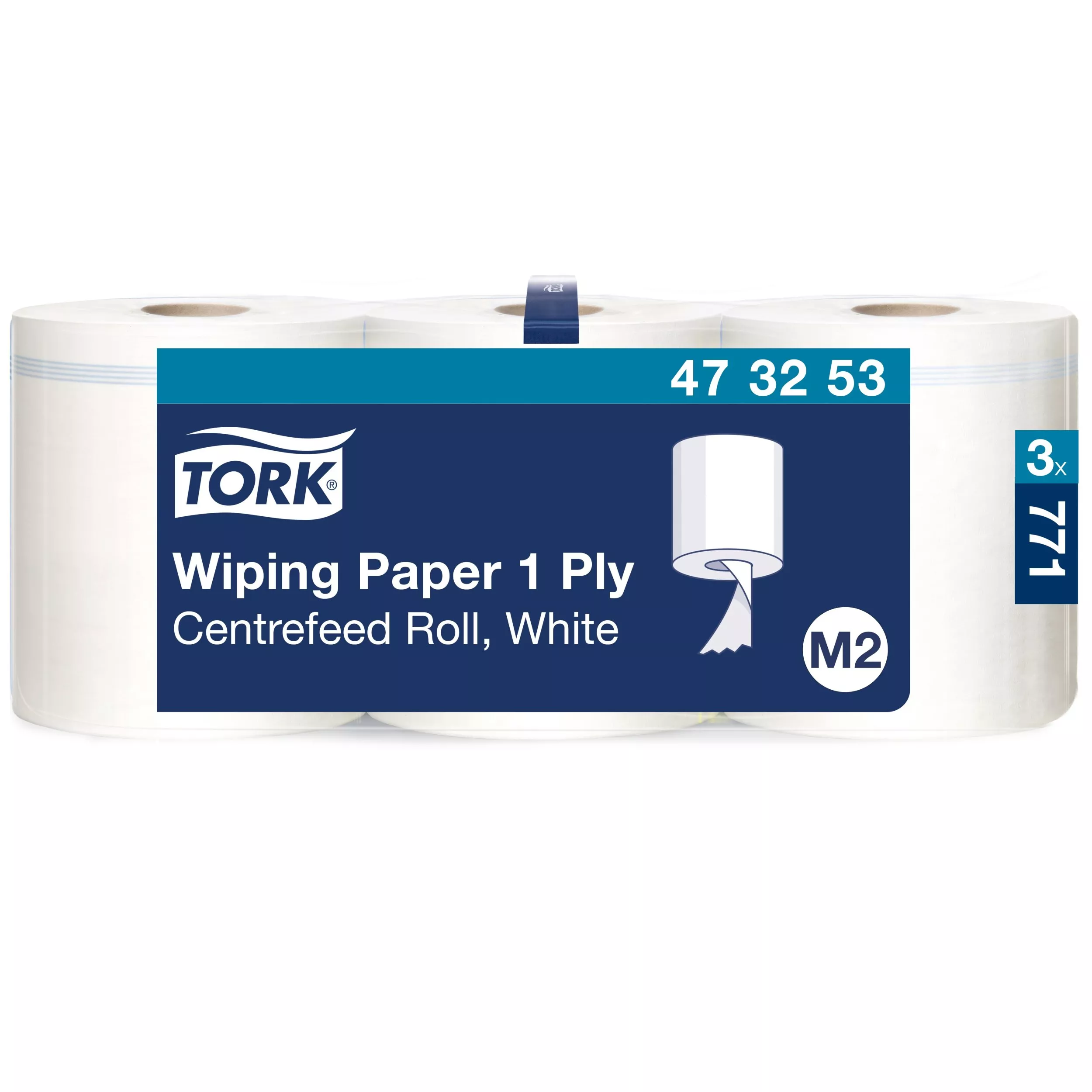Tork Mehrzweck-Papierwischtücher mit Innenabrollung Weiß M2, Zum Abwischen von Händen und Oberflächen, 1 × 771 Blatt, 473253