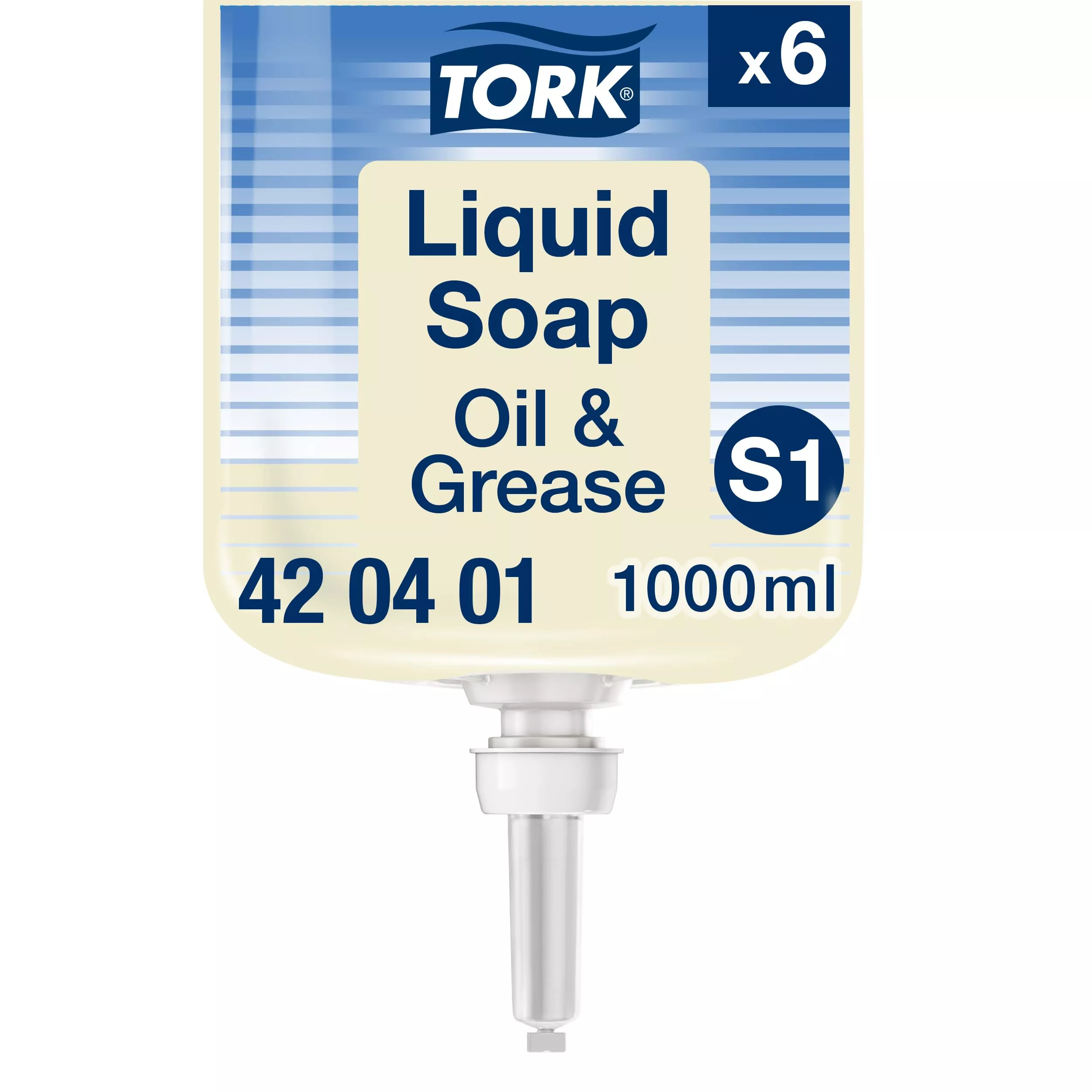 Tork fettlösende Flüssigseife S1, dermatologisch getestet, 6 × 1.000 ml, 420401