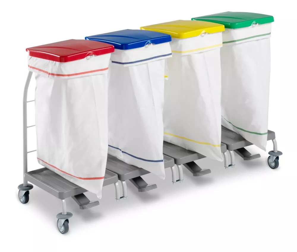 TTS Dust 4167 Pedal Wastesorter – 4 × 70 L