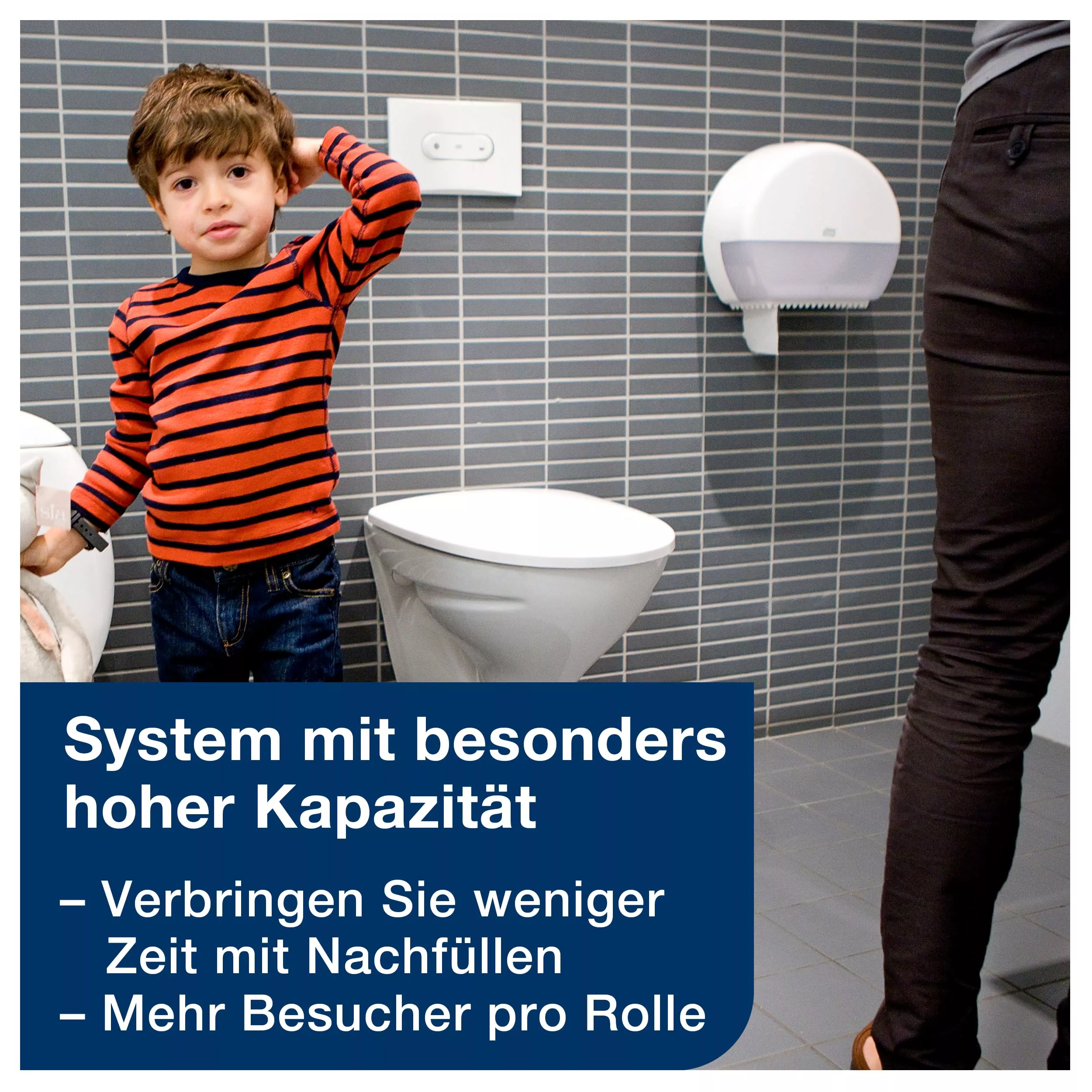 Tork Spender für Jumbo Toilettenpapier Weiß T1, Hohe Kapazität, Elevation Linie, 554000
