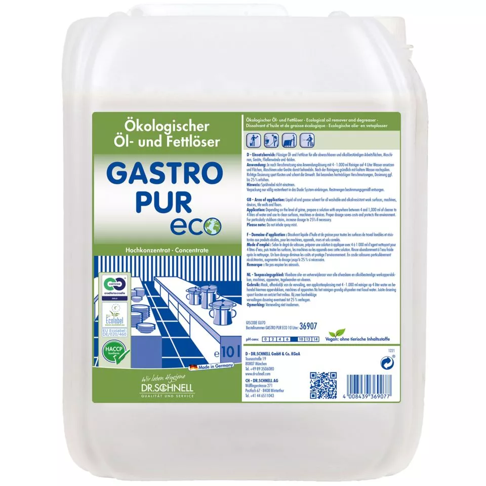 Gastro Pur Eco, Öl- und Fettlöser, Konzentrate, Hochkonzentrat, Made in Germany