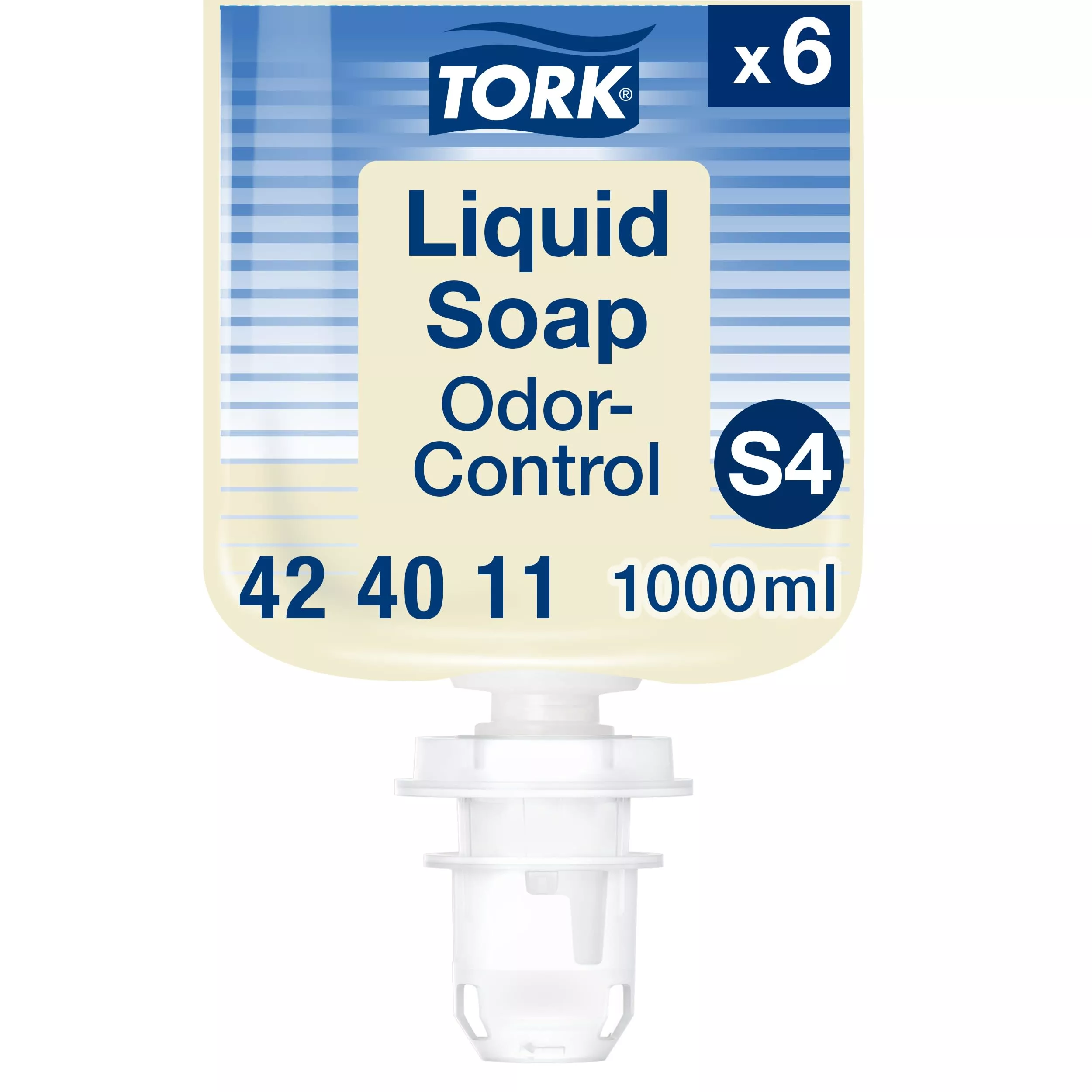 Tork geruchsregulierende Flüssigseife S4, dermatologisch getestet, 6 × 1.000 ml, 424011