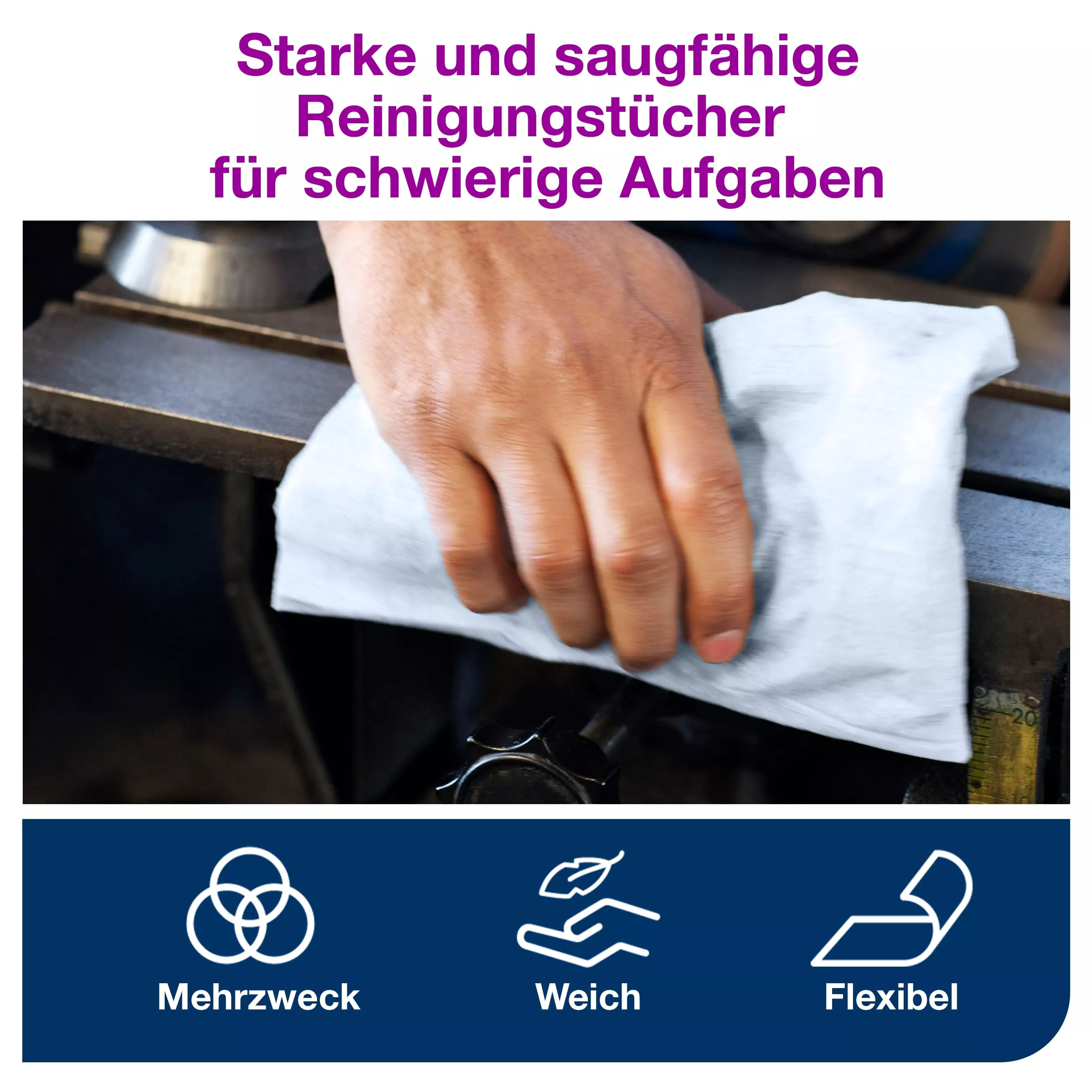 Tork Reinigungstücher Blau W1/2/3, Wiederverwendbar, 1 × 400 Tücher, 510237