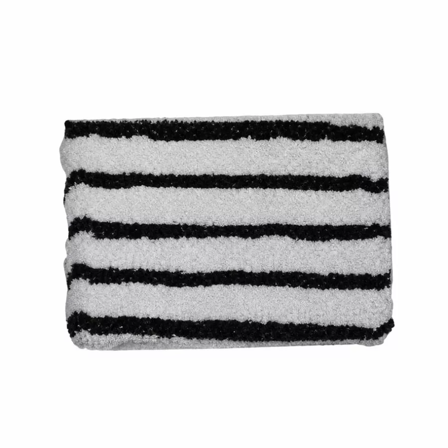 Badezimmermatte, Badteppich, Strukturmatte, Schwarz-Weiß, Raufasermuster
