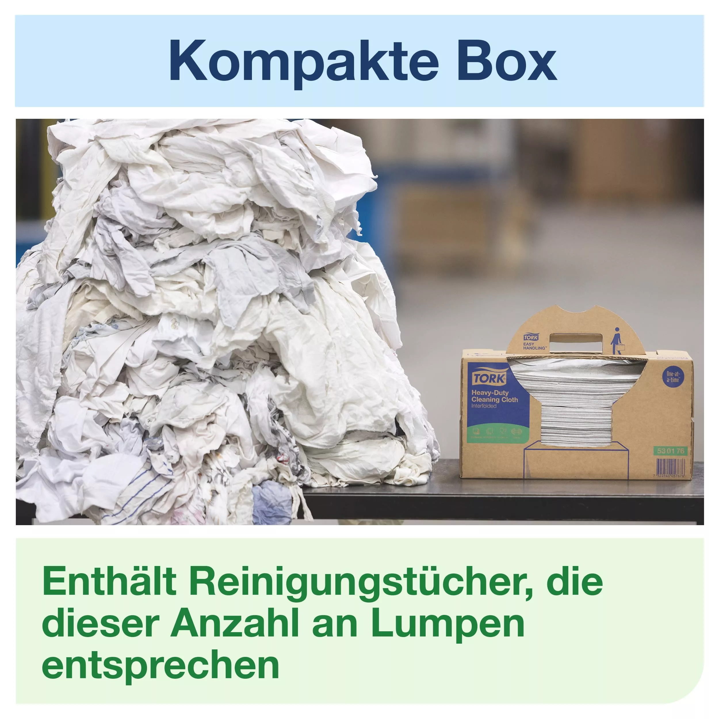 Tork Mehrzweck Reinigungstücher Weiß W7, Einzeltuchentnahme, 1 × 210 Tücher, 510172
