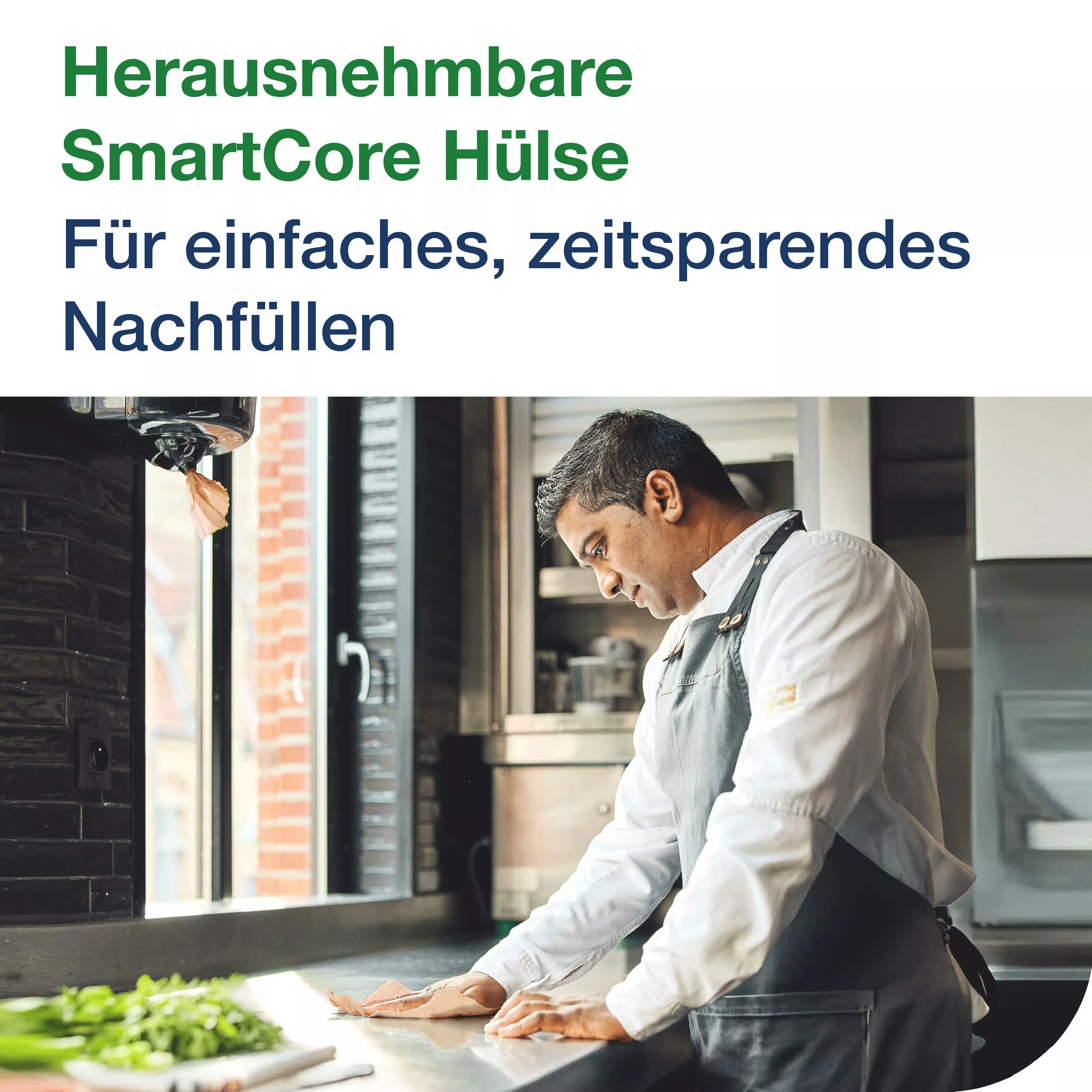 Tork Reflex™ Papierwischtücher Weiß M4, SmartCore®, 6 × 340 Blatt, 473412