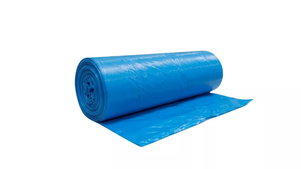 Plasta Abfallsäcke 70L LDPE recycelt blau 35my 575x1000mm 25 Stück Rolle