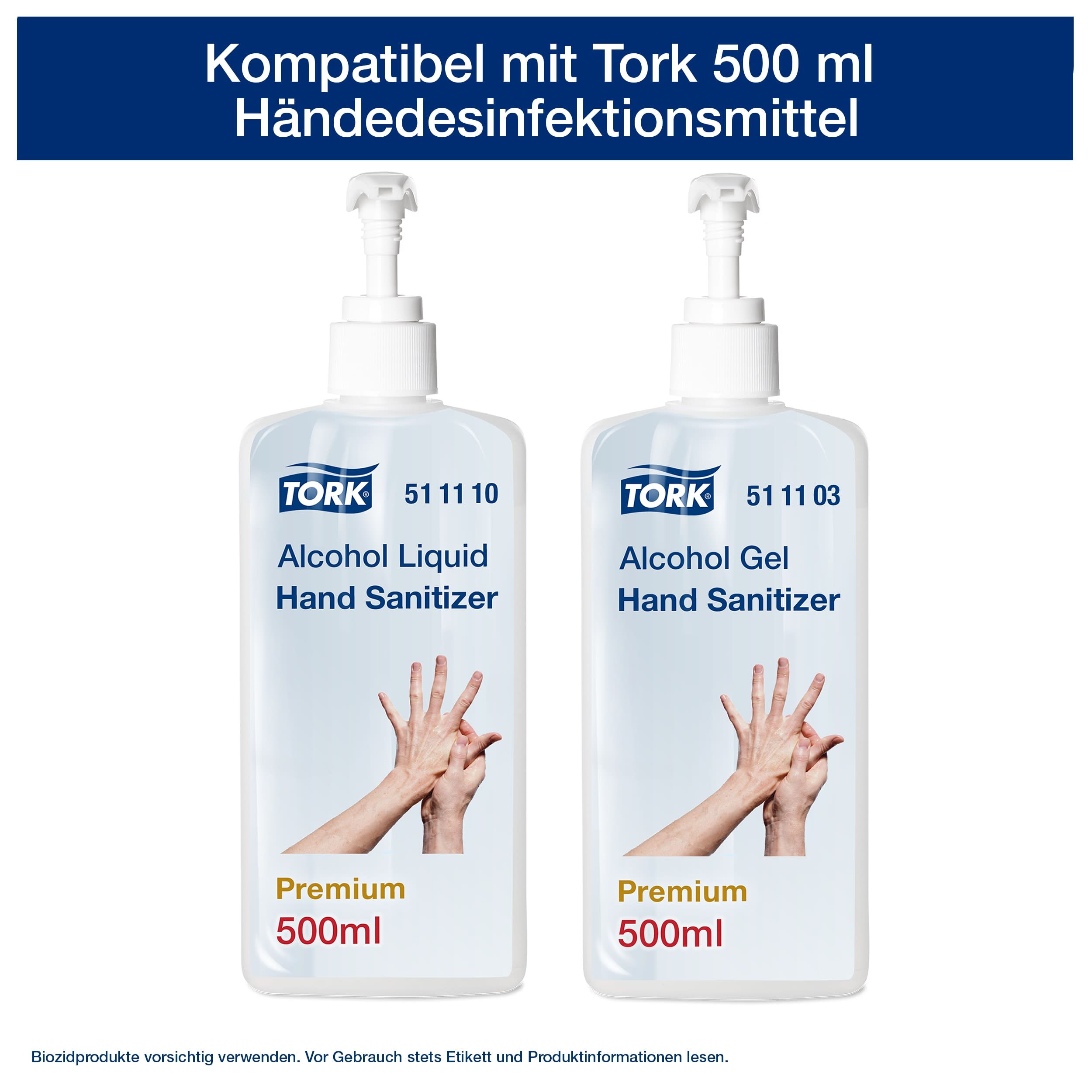 Tork Betthalterung für 500 ml Händedesinfektionsmittel Edelstahl, flexible Platzierung, 511050 (x20)