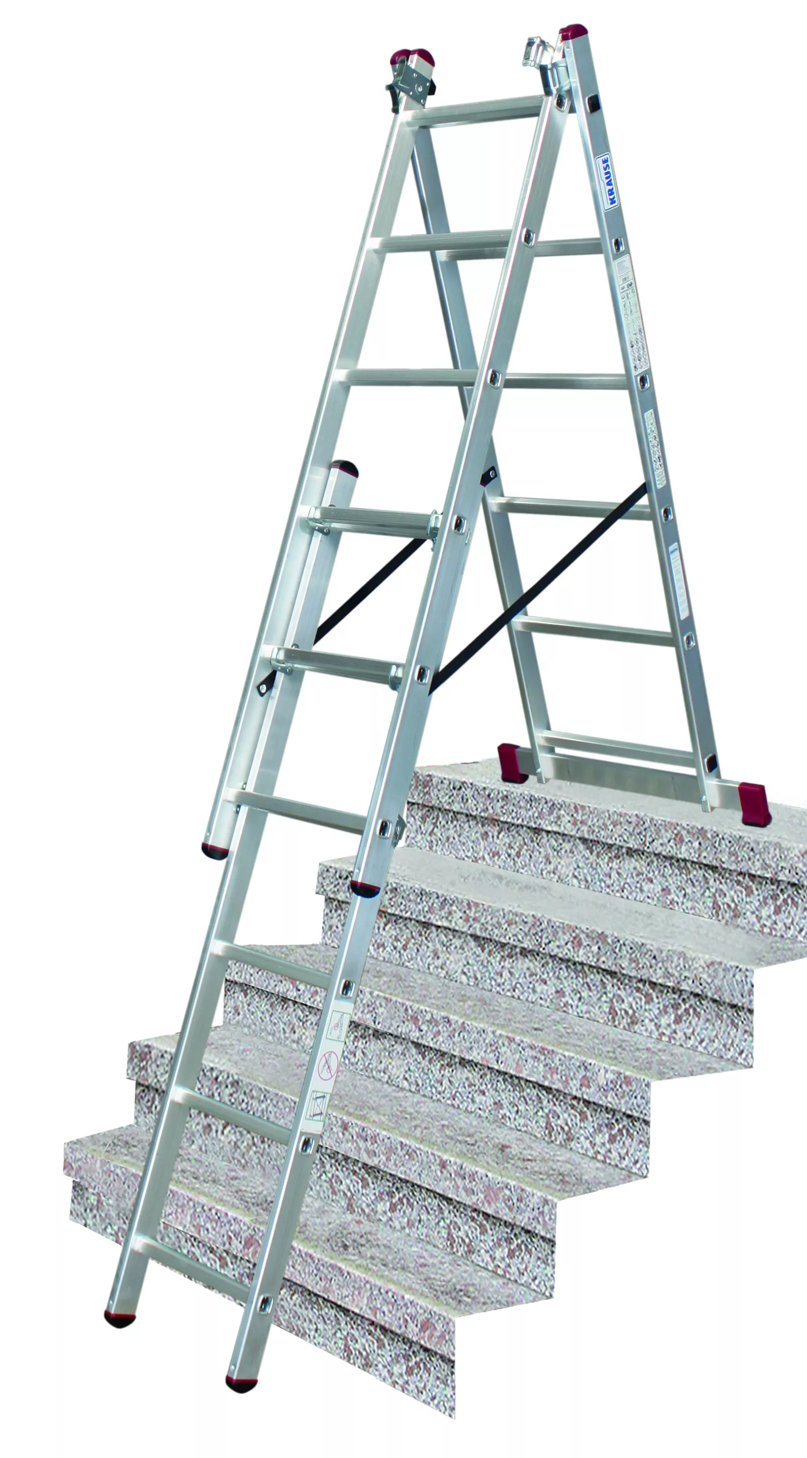 Krause Corda Vielzweck-Leiter 3x6 Sprossen mit Treppenversion - 033369