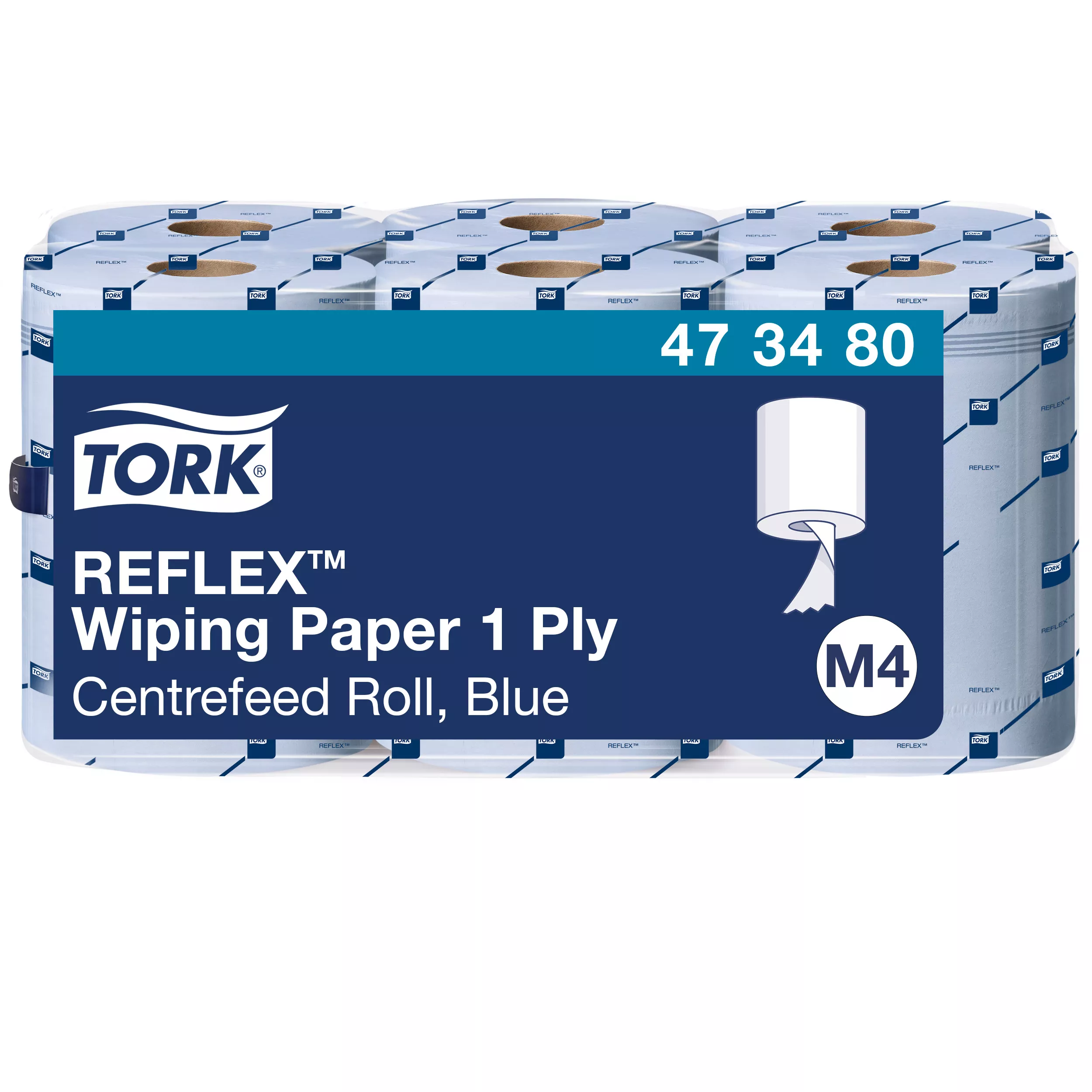Tork Reflex™ Papierwischtücher Blau M4, SmartCore®, 6 × 805 Blatt, 473480