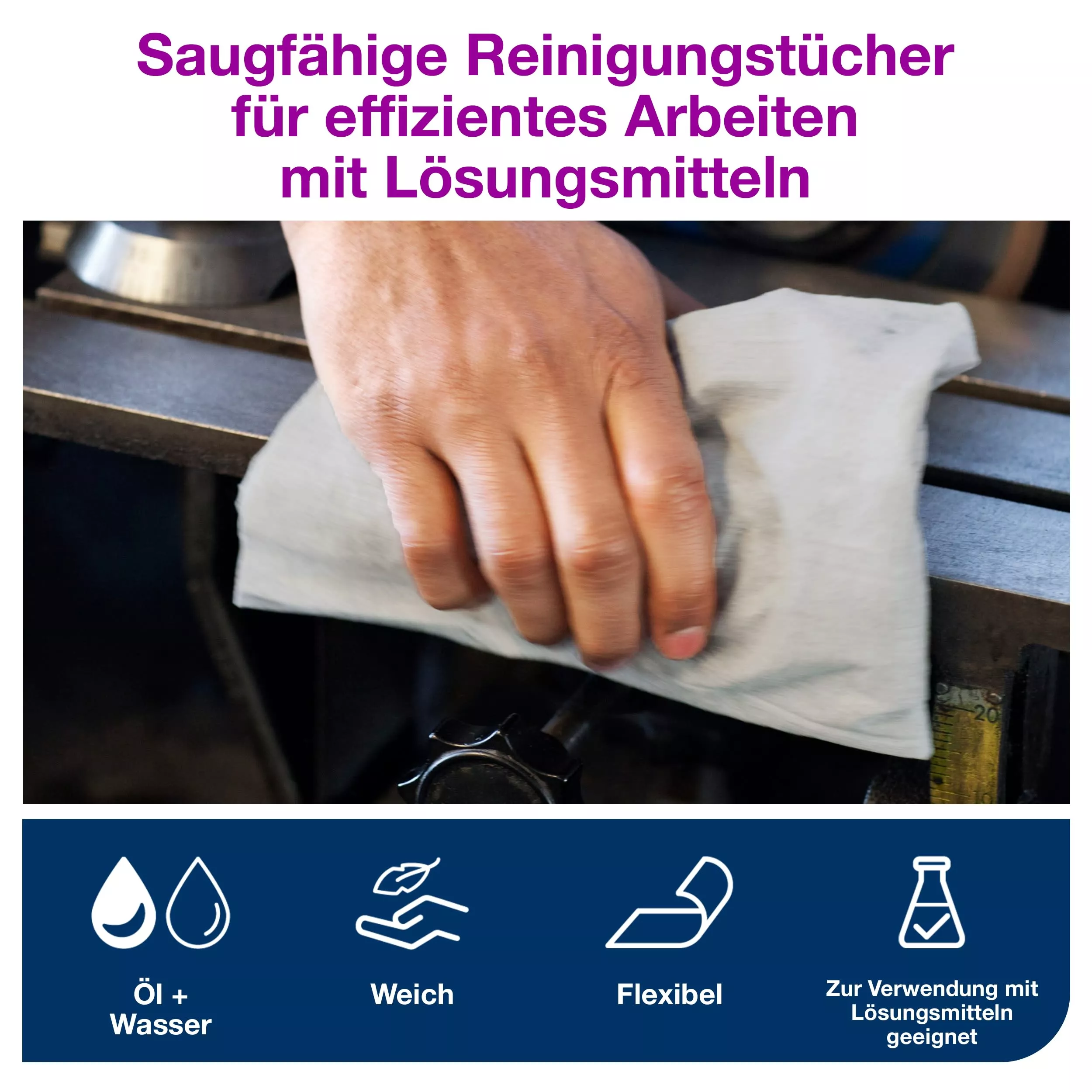 Tork Industrie Reinigungstücher Grau W1/2/3, Wiederverwendbar, 1 × 390 Tücher, 520337
