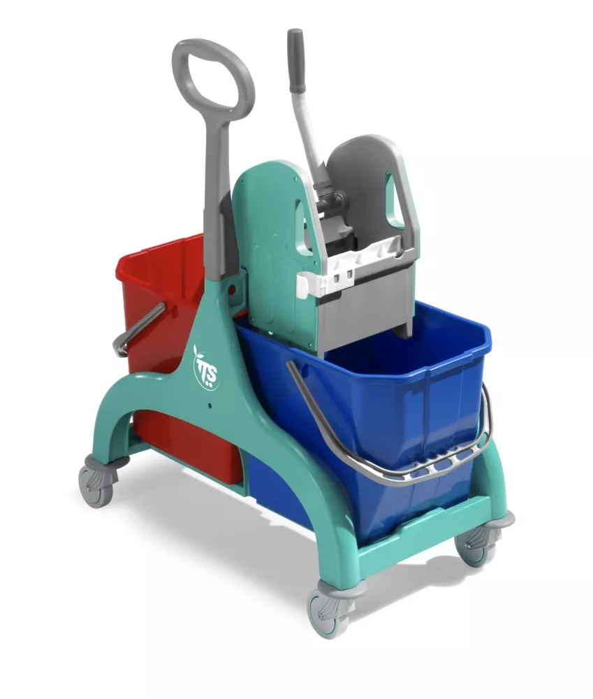 TTS Doppelfahreimer NICK 2×25 L grün mit seitlichem Griff