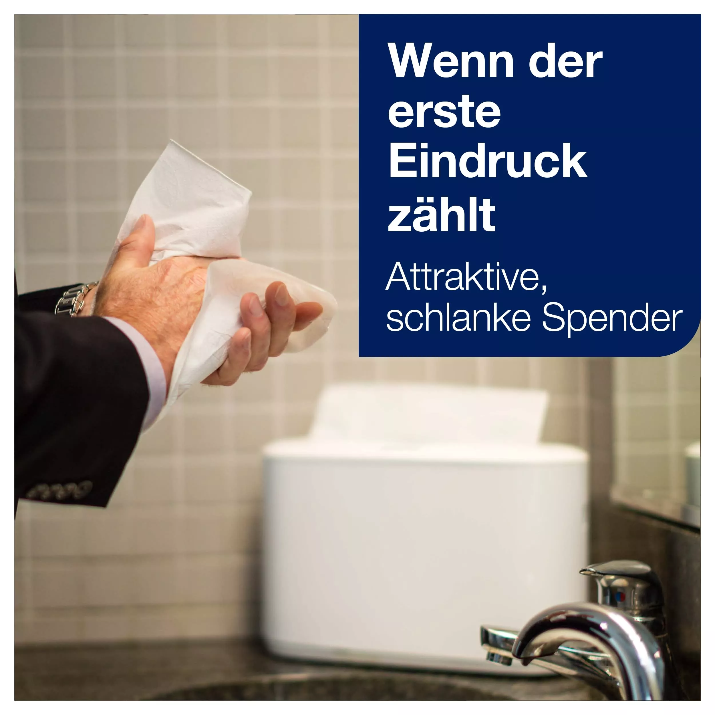 Tork Xpress® Tischspender für Multifold-Handtücher Weiß H2, Einzeltuchentnahme, Elevation Design, 552200