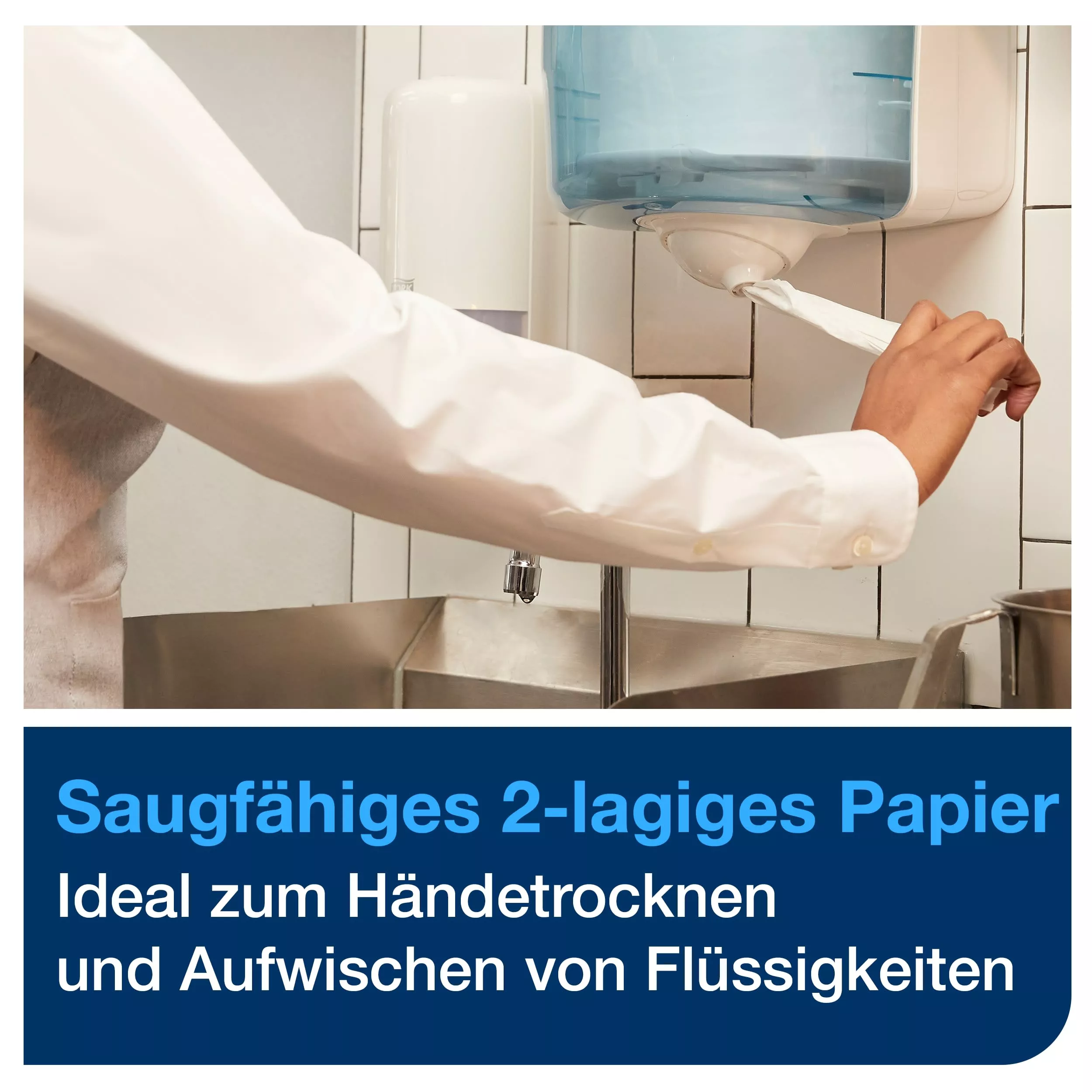 Tork Reflex™ Starke Mehrzweck-Papierwischtücher Weiß M3, 9 × 200 Blatt, 473474