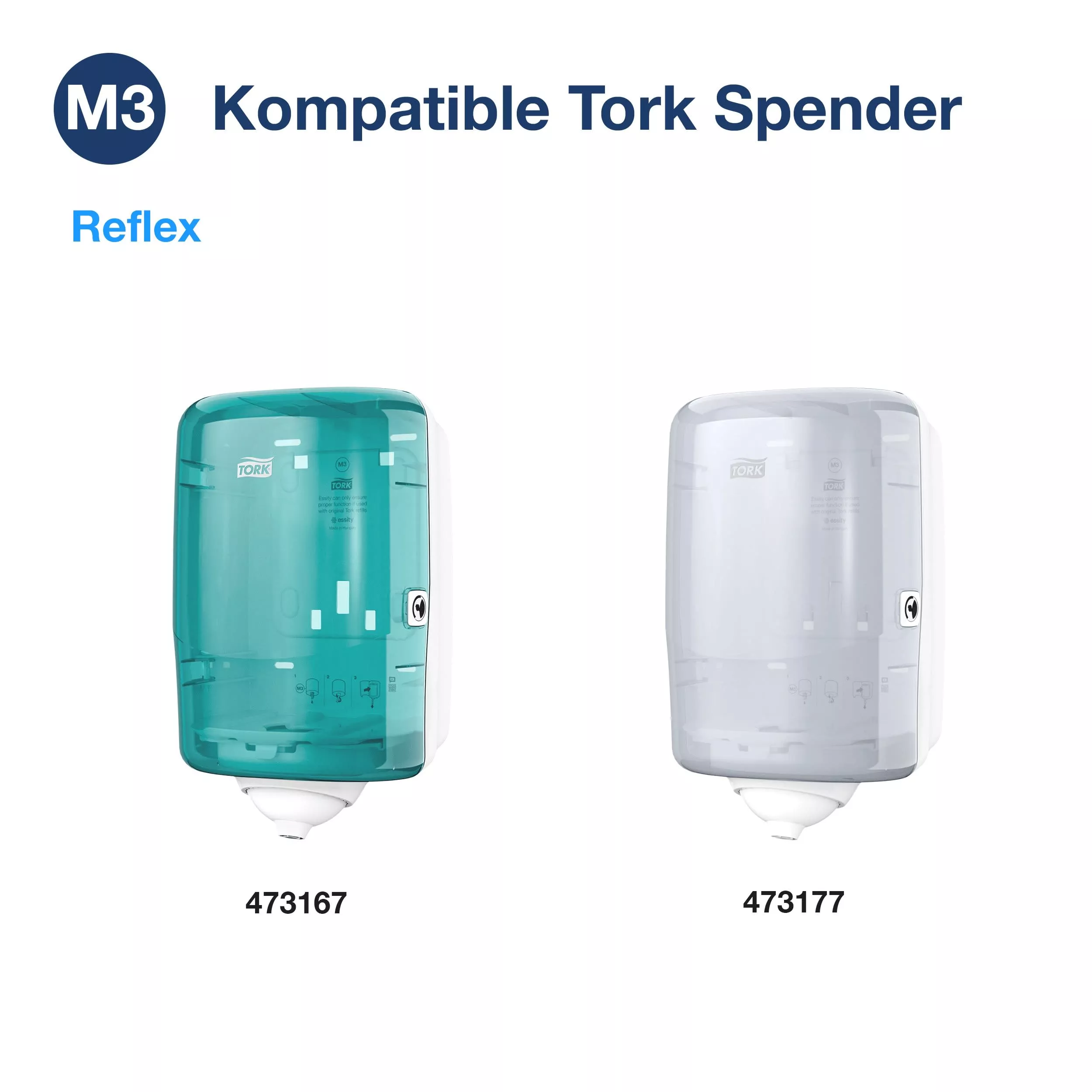 Tork Reflex™ Starke Mehrzweck-Papierwischtücher Weiß M3, 9 × 200 Blatt, 473474