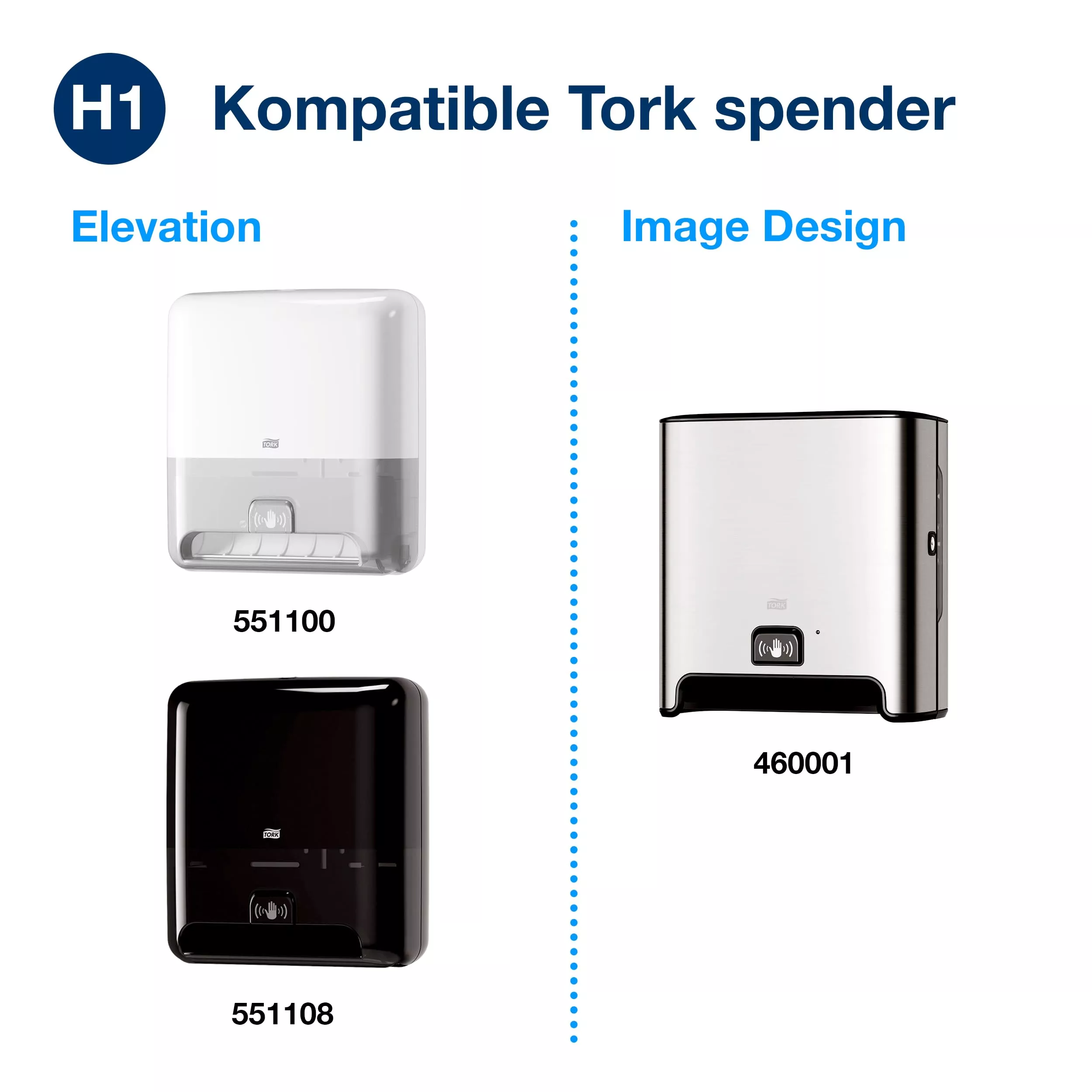 Tork Matic® Netzanschluss für Sensorspender für Rollenhandtücher Schwarz H1, statt Batterien, 205508