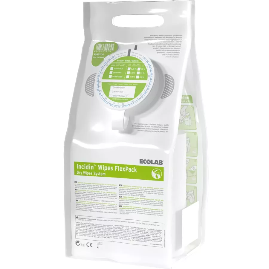 Ecolab Incidin® Wipes FlexPack – grün | 99 Tücher pro Packung
