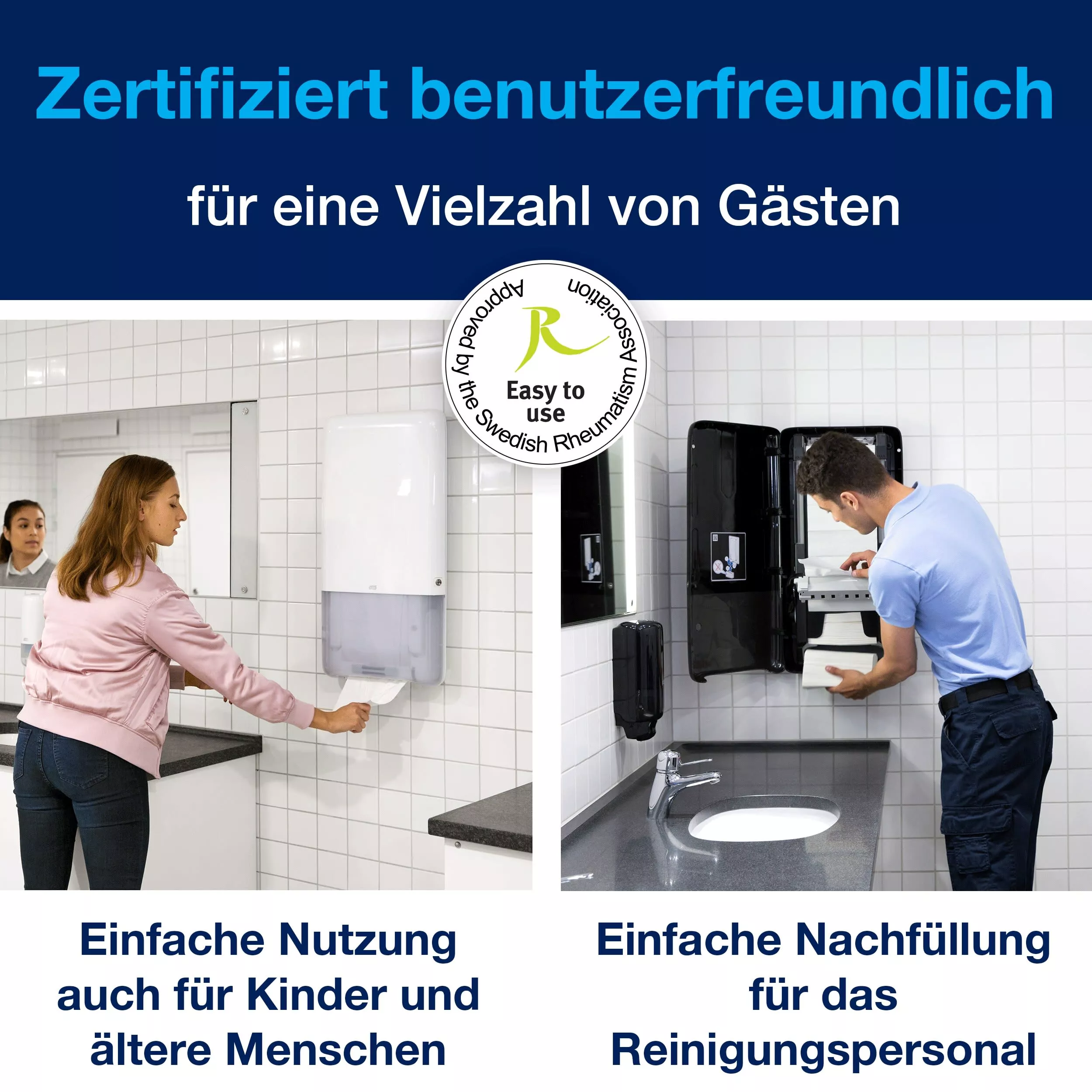Tork PeakServe® Spender für Endlos™-Papierhandtücher Schwarz H5, hohe Kapazität, Elevation Design, 552508