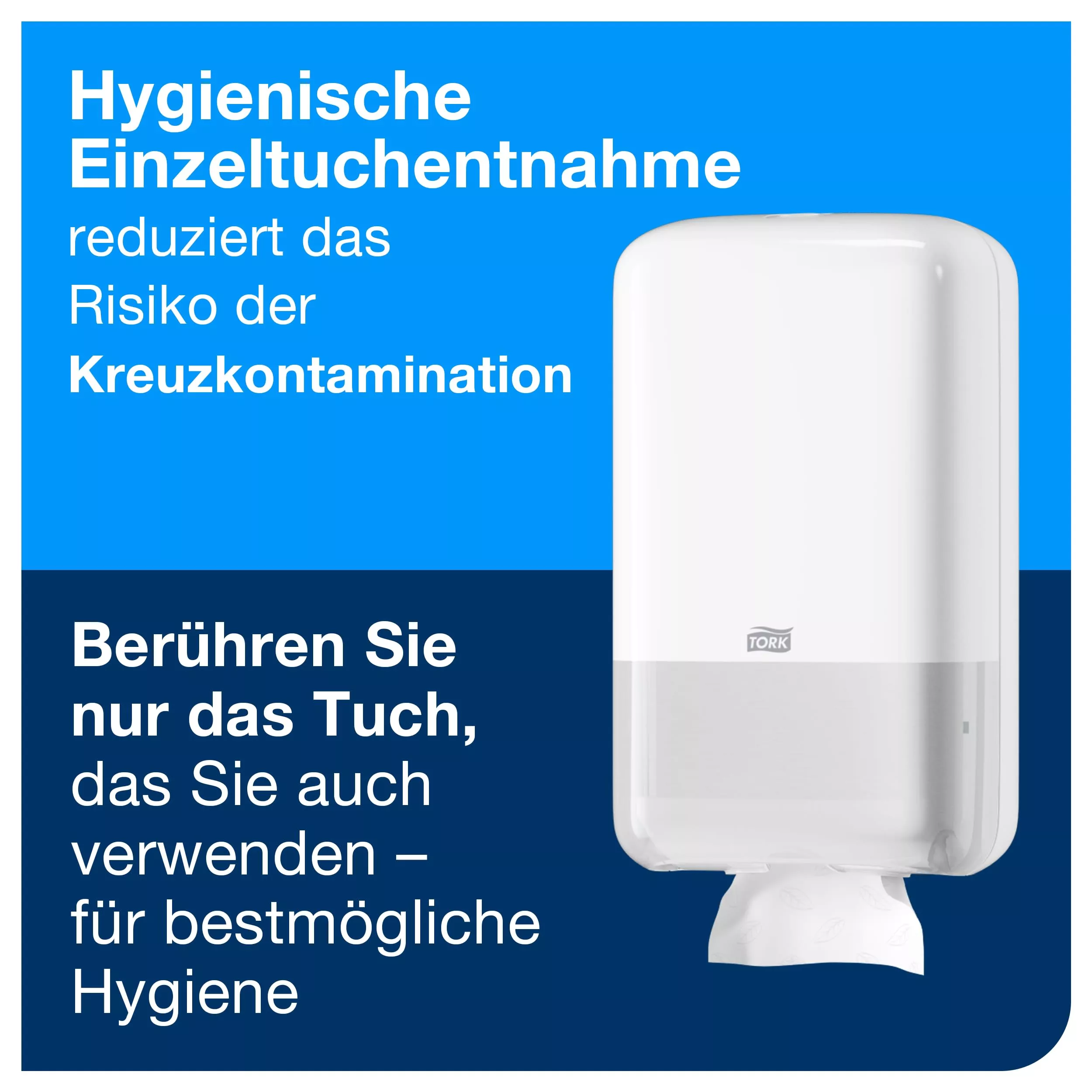 Tork T3 Einzelblatt-Toilettenpapierspender Weiß, Kompakt, Elevation Linie, 556000 (x12)
