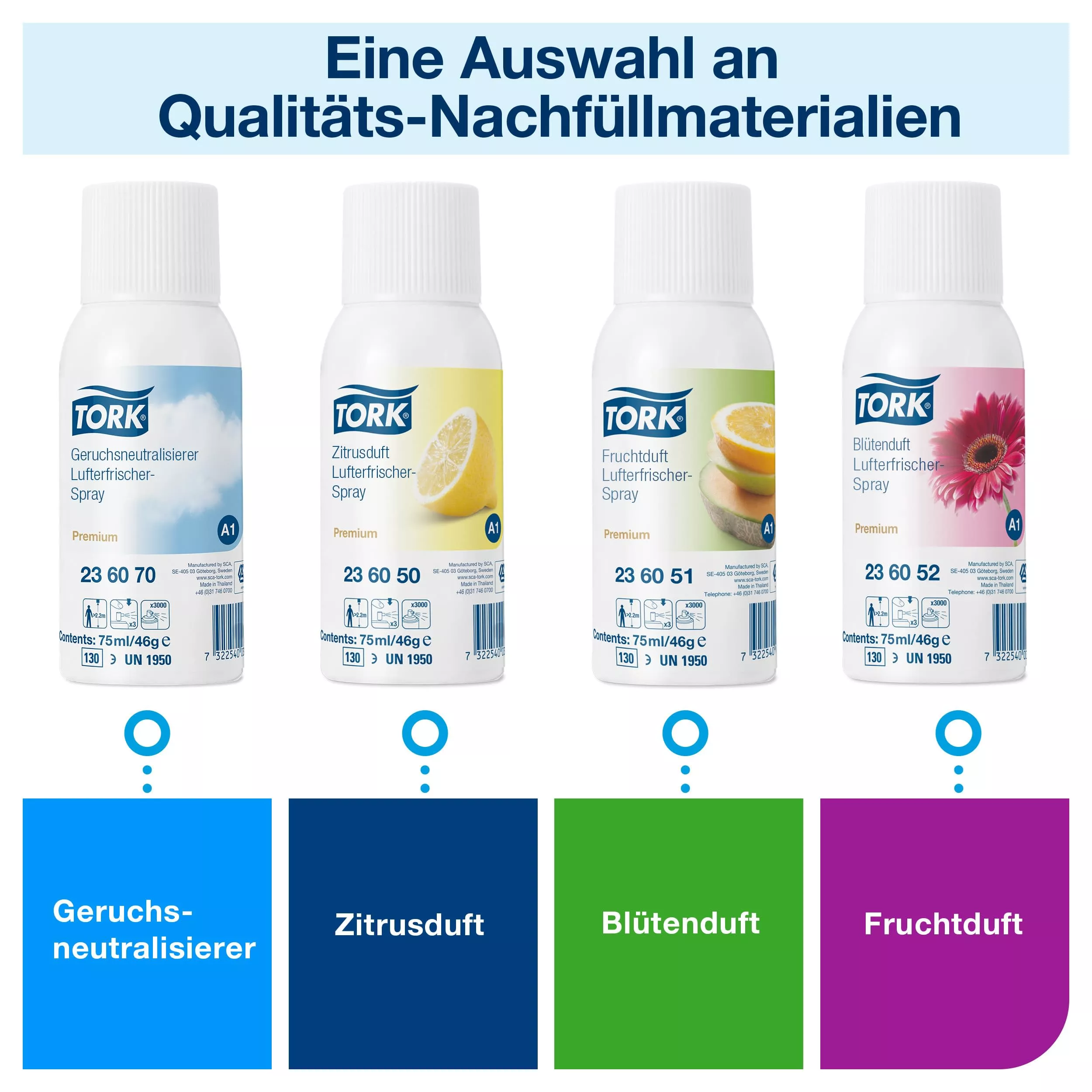 Tork Spender für Lufterfrischer Sprays Weiß A1, Schnelle Nachfüllung, Elevation Linie