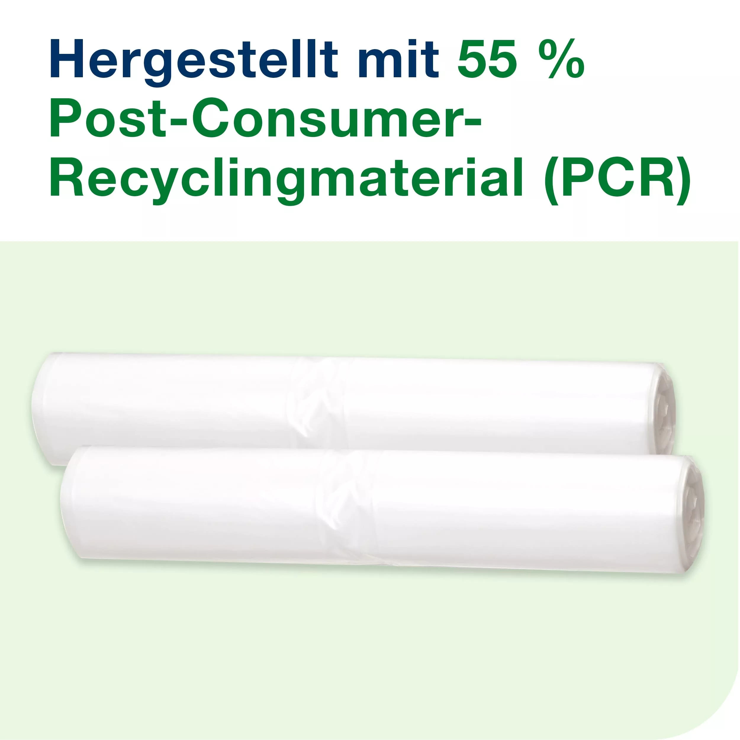 Tork 50 l Abfallsäcke Transparent B1, zu 55 % aus Recycling-Material, 10 × 25 Beutel, 204060