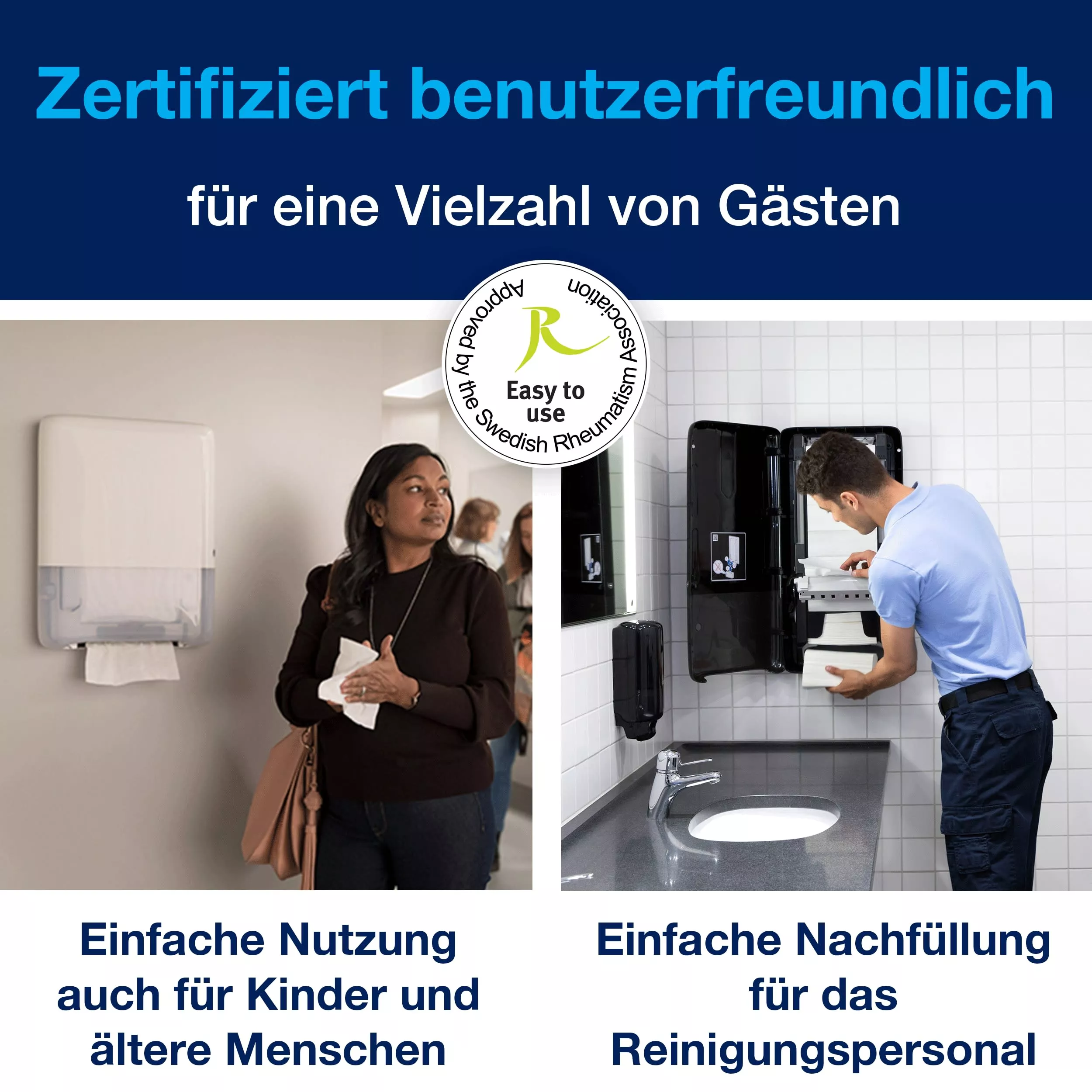 Tork PeakServe® Mini Spender für Endlos™-Papierhandtücher Weiß H5, hohe Kapazität, Elevation Design, 552550