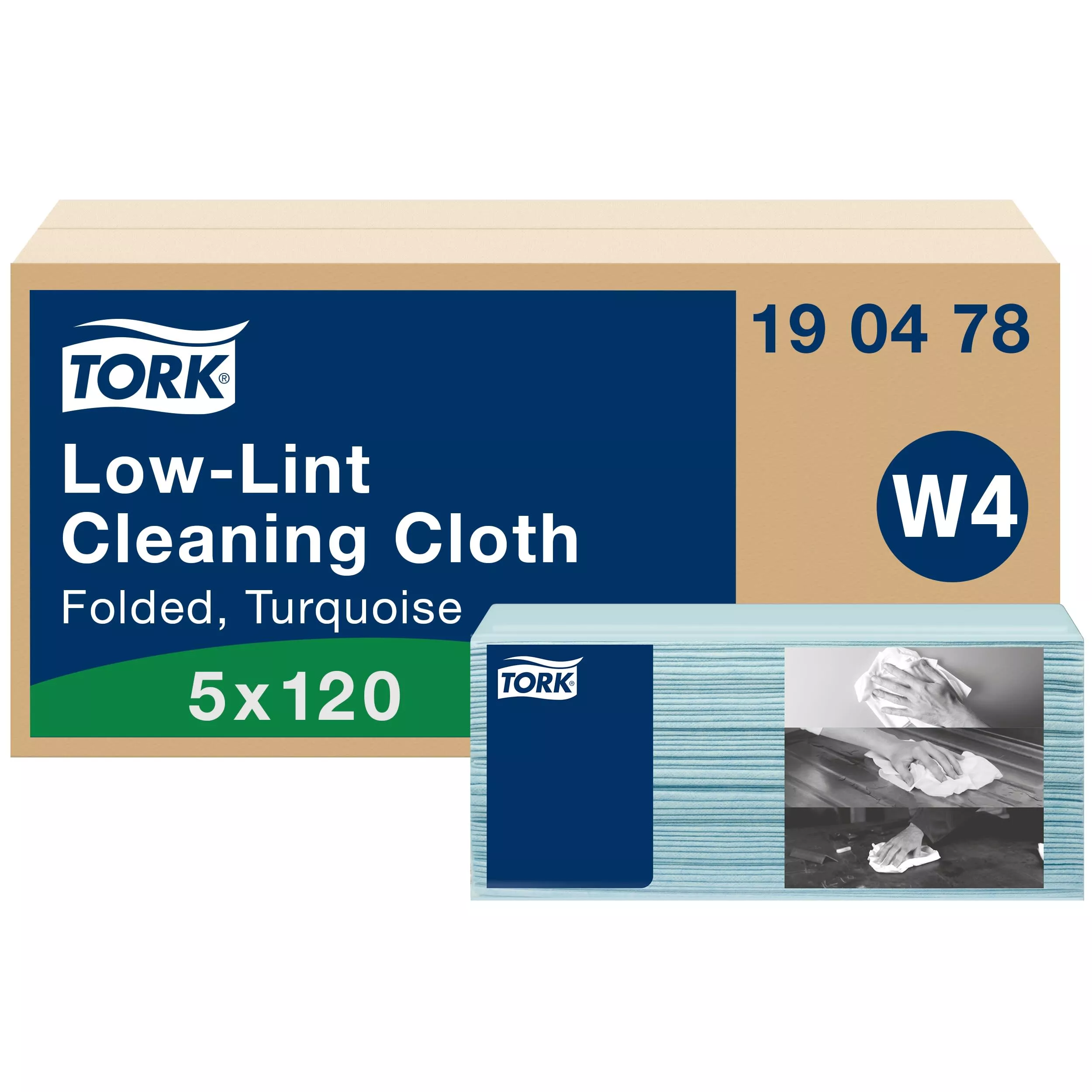 Tork Fusselarme Reinigungstücher W4, 1-lagig, Mehrzweck, 120 Tücher, 190478