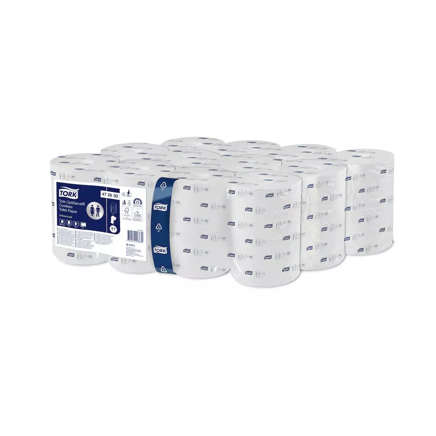 Tork OptiServe® Hülsenloses Toilettenpapier Weiß T7