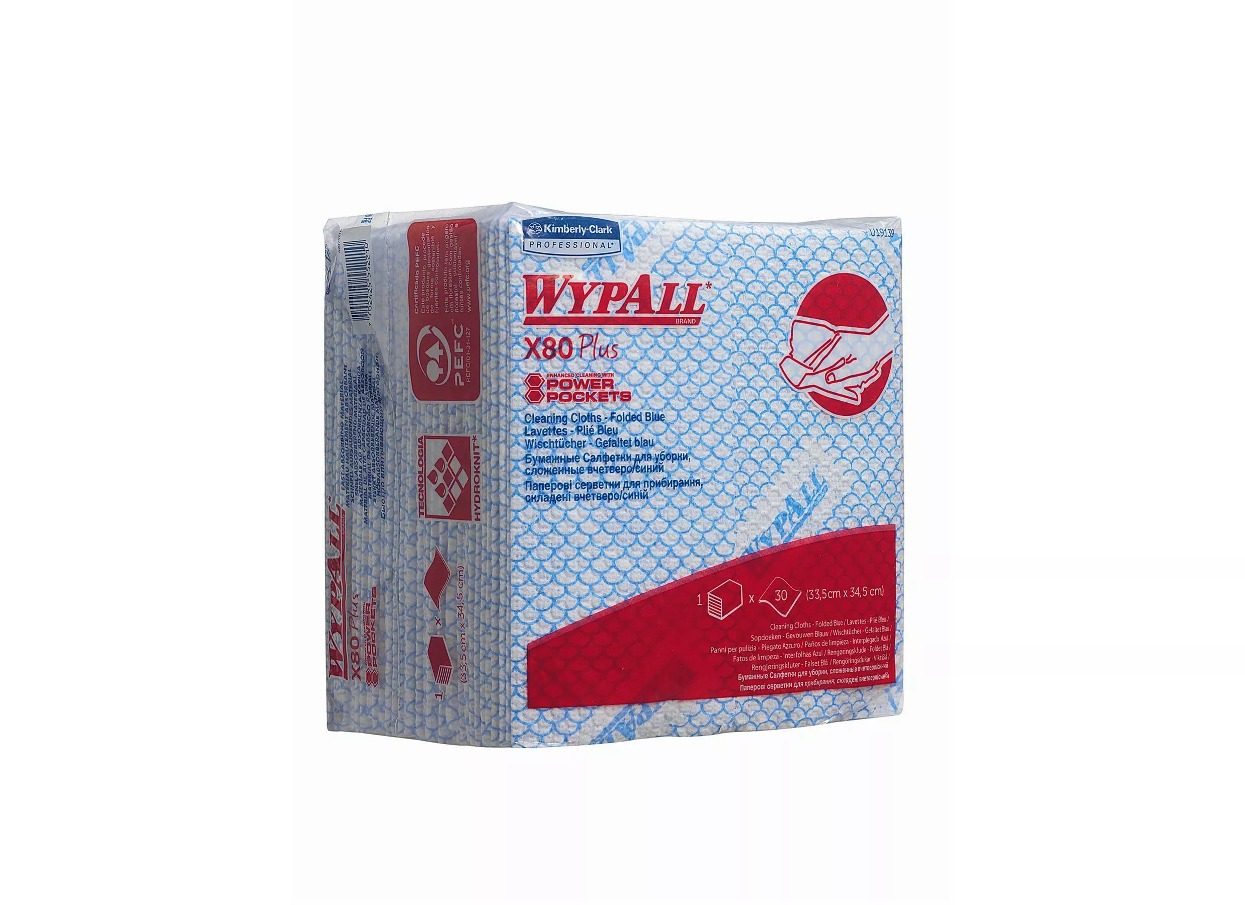 Reinigungstücher, Mikrofasertücher, Blaues Muster, Putzpapier, Kompaktbox